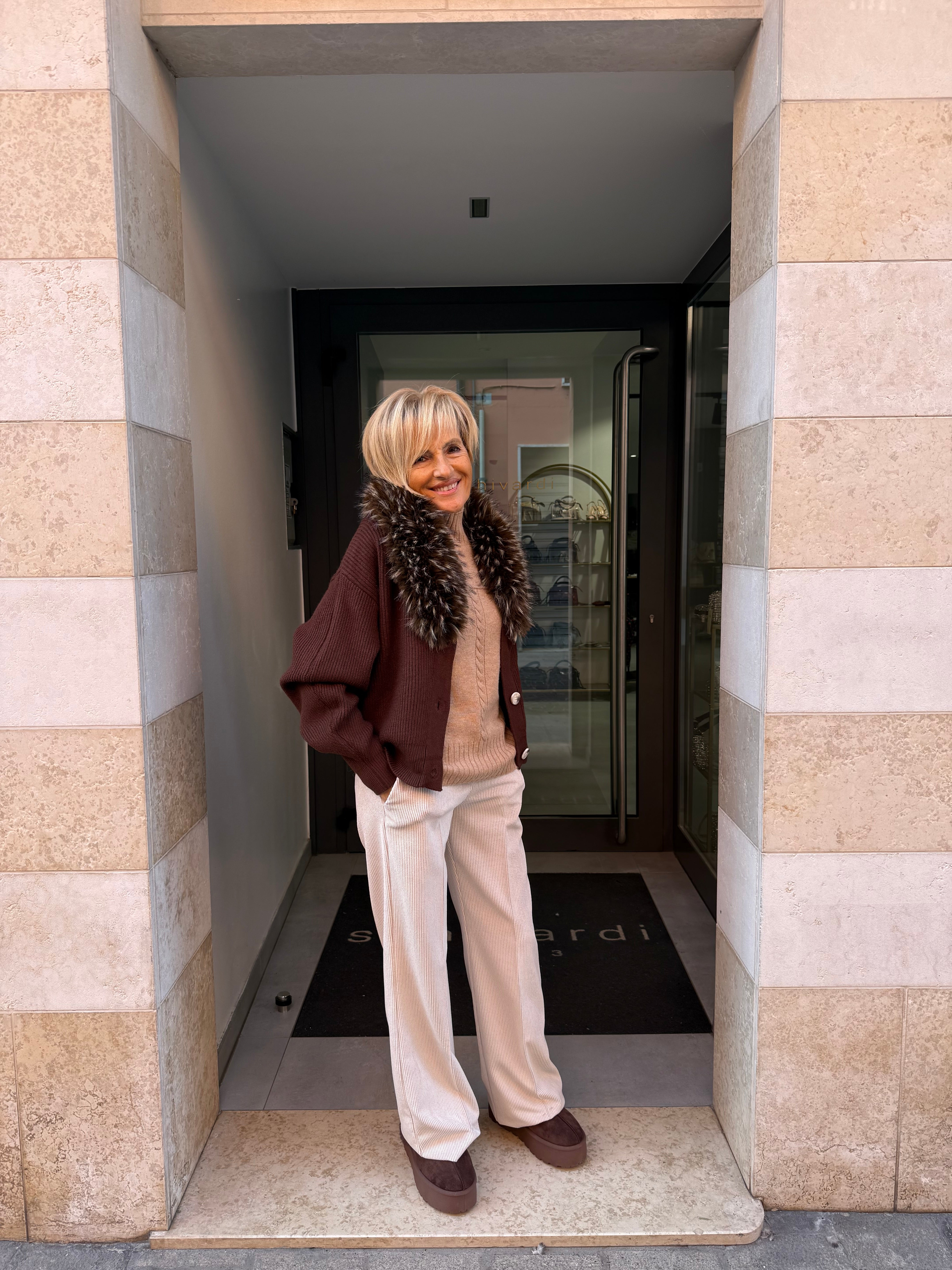 cardigan pelliccia