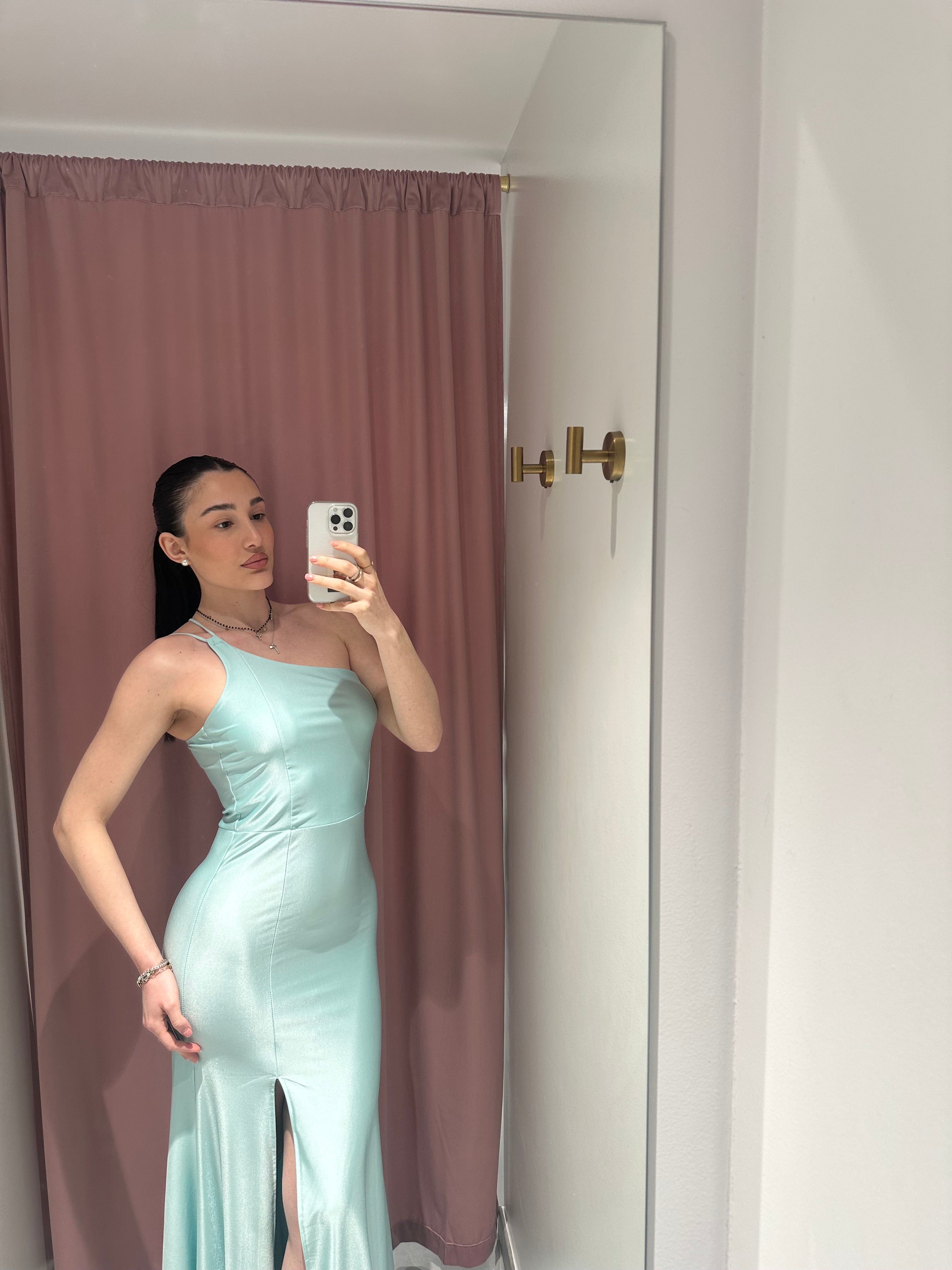 abito lungo monospalla