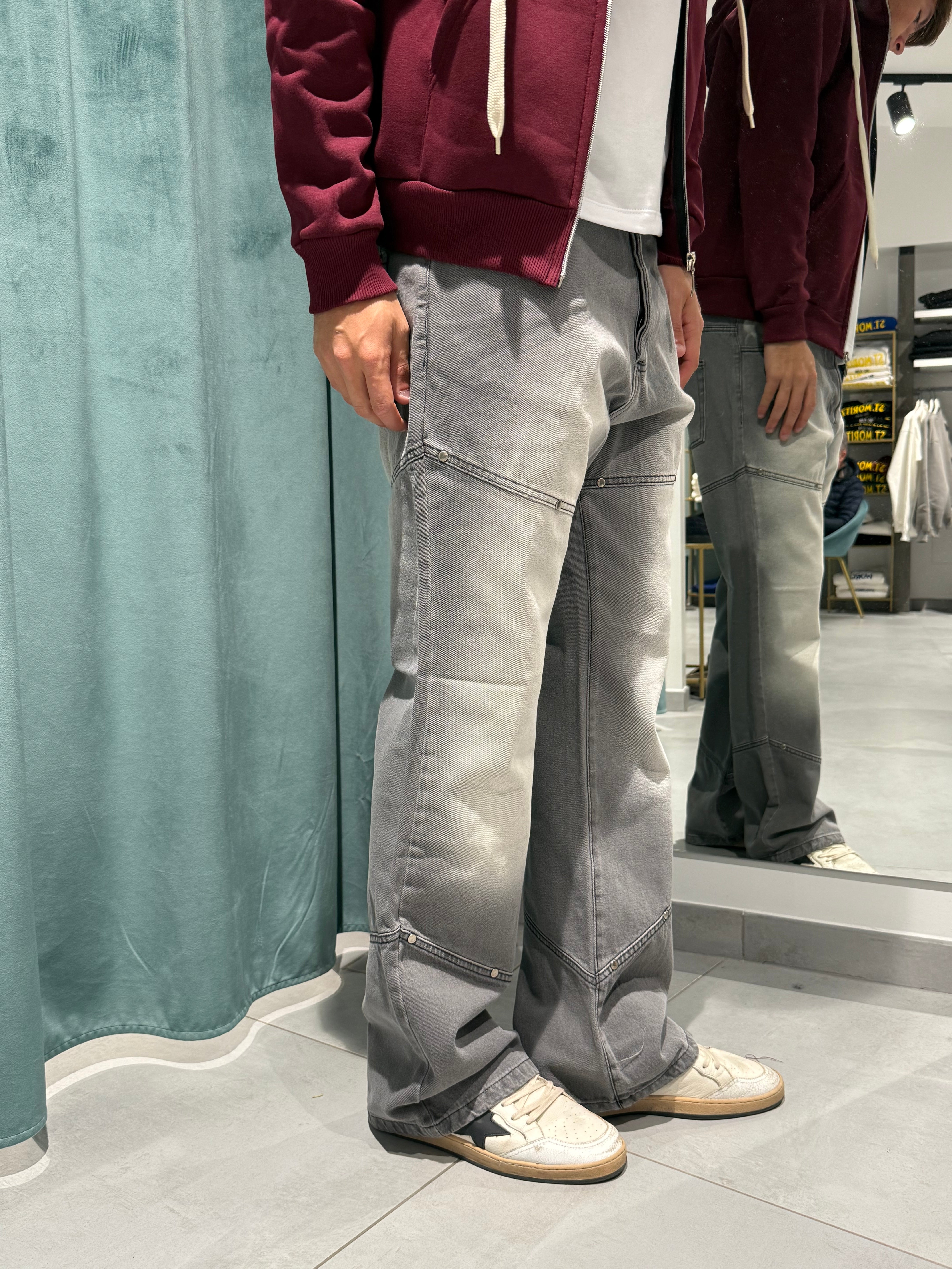 pantsloni borchie sfumati