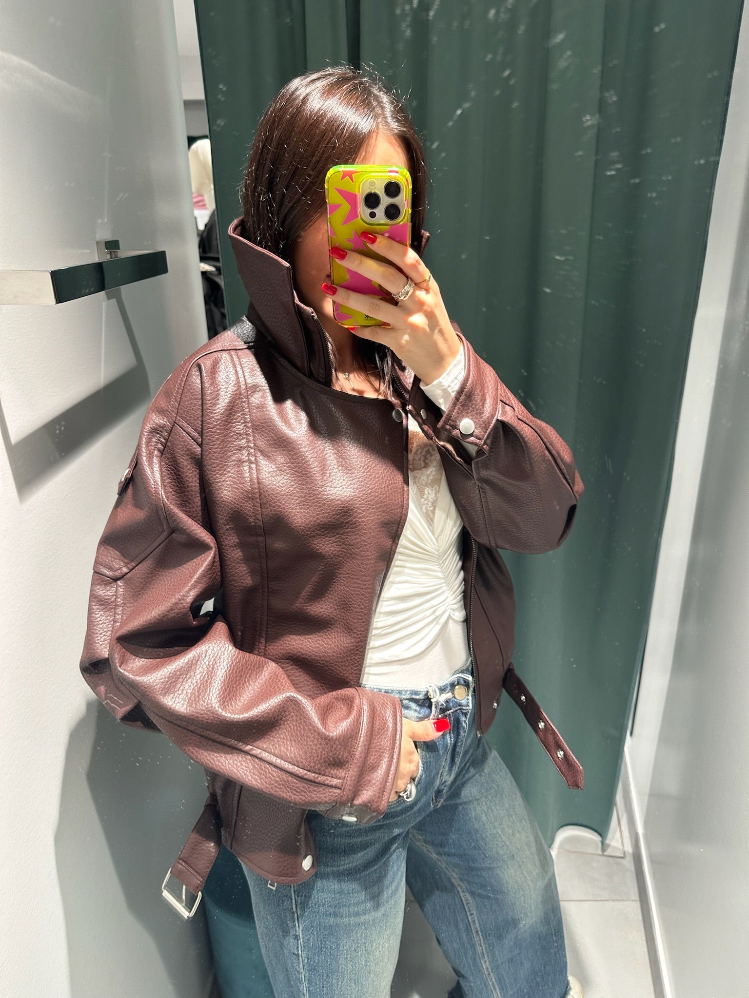 biker ecopelle over