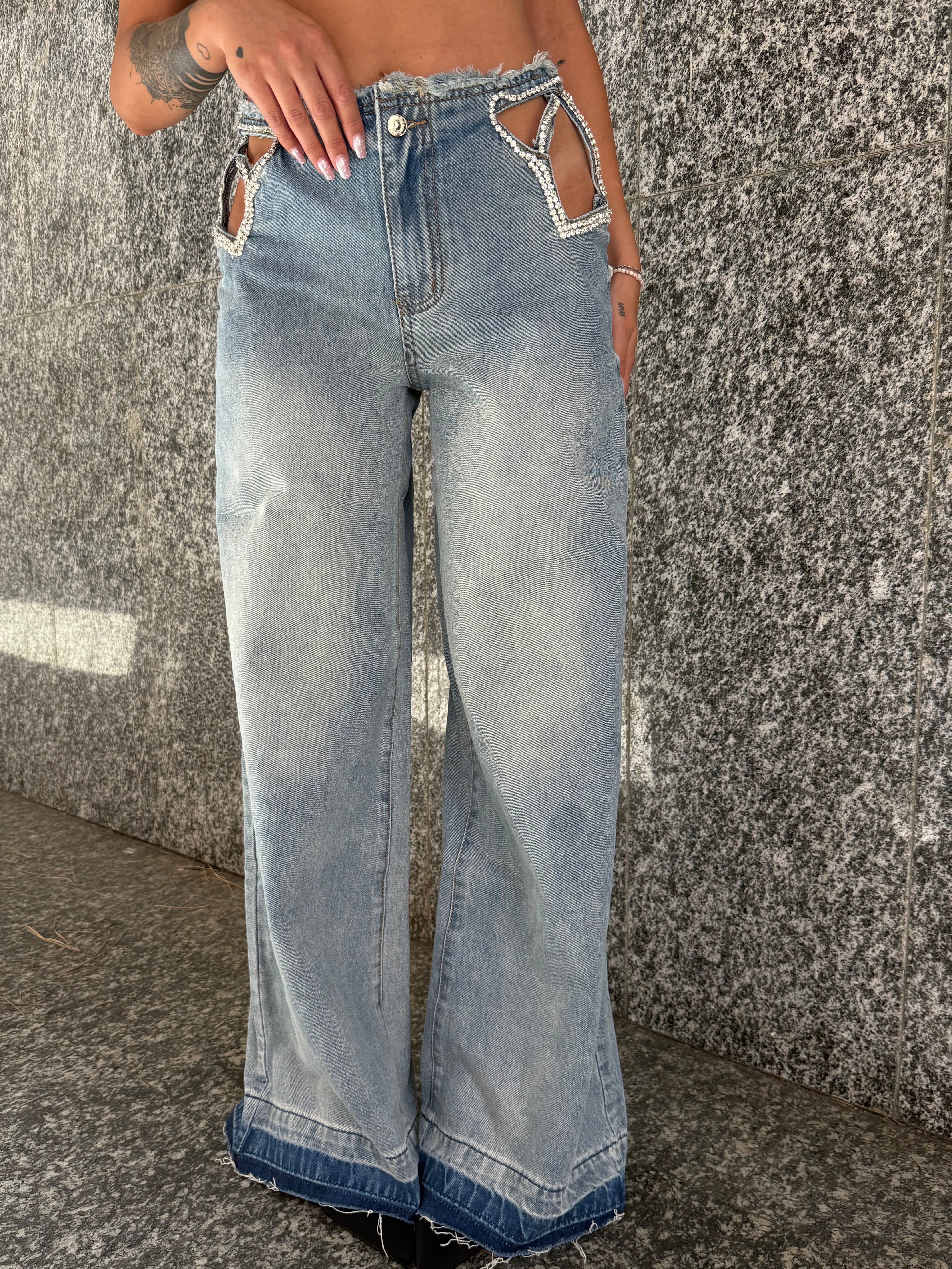 jeans vita alta diamond