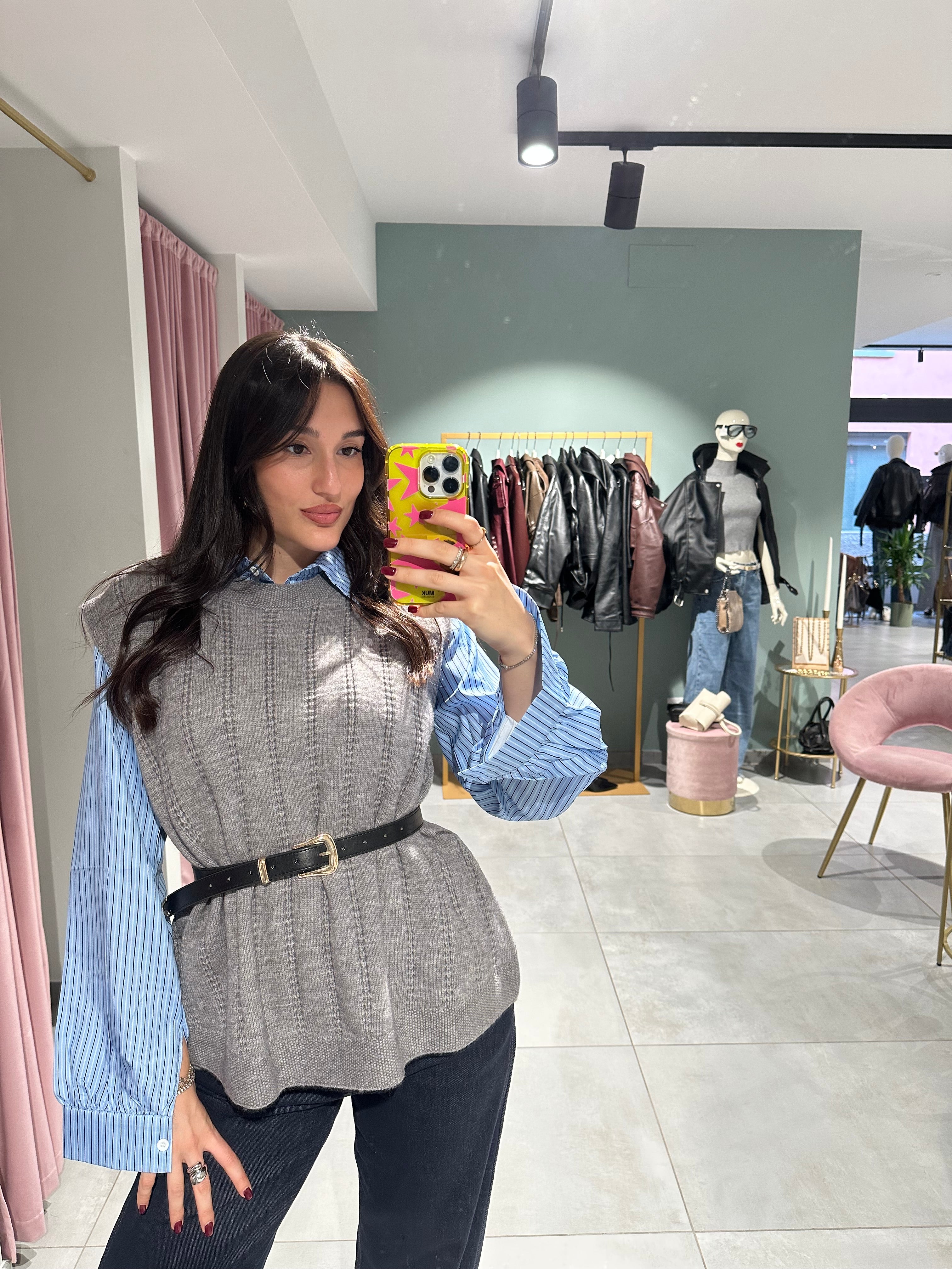 set camicia gilet cintura