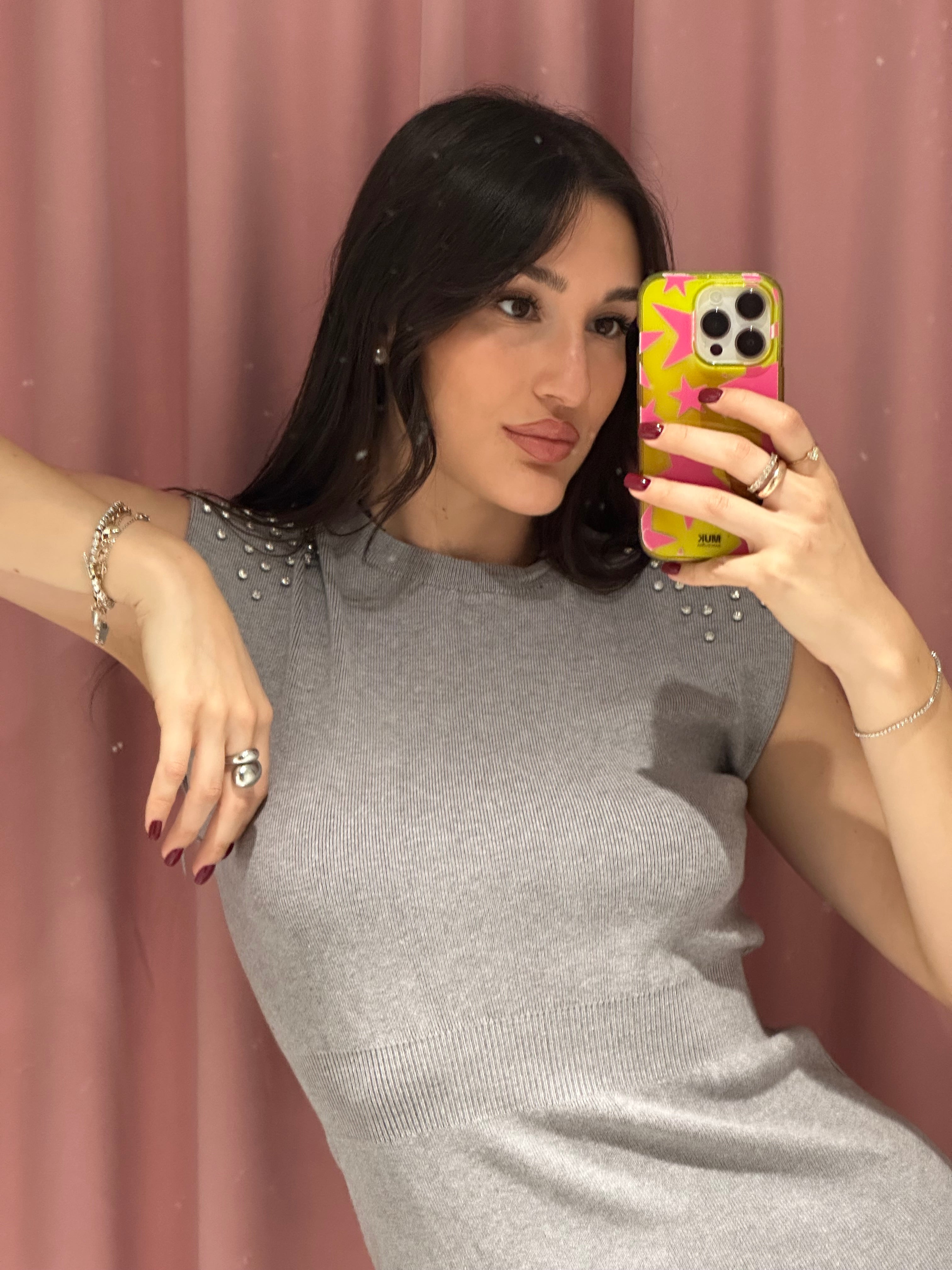 abito filo strass
