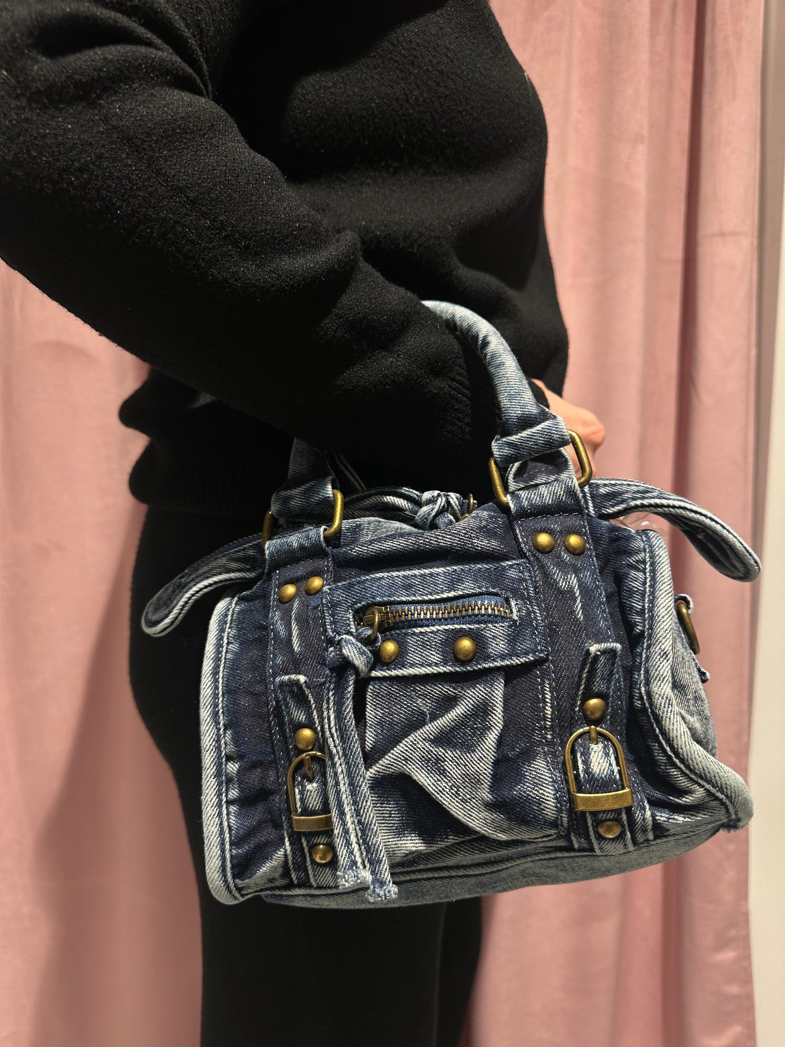 borsa greta jeans scuro