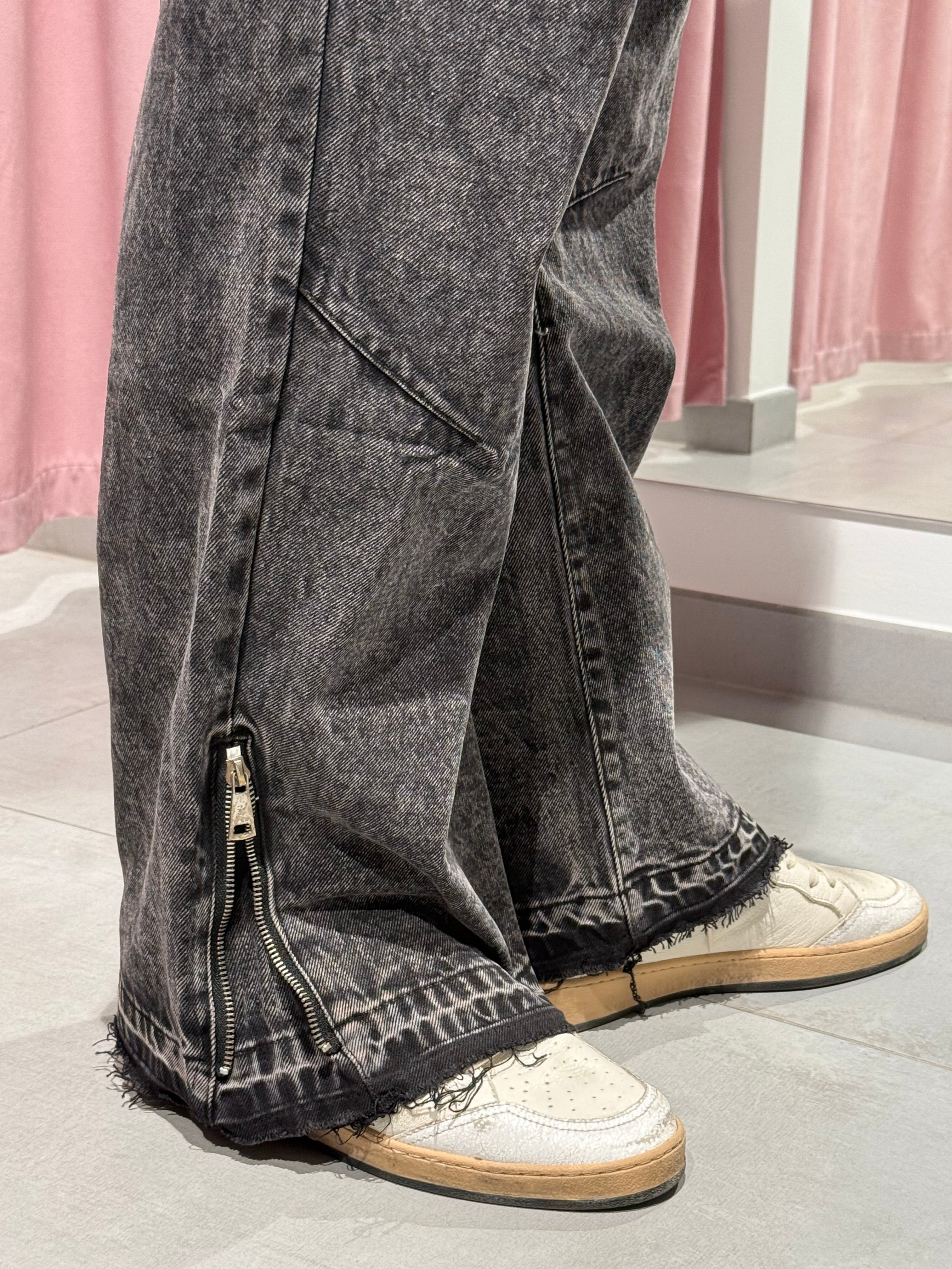jeans flare zip