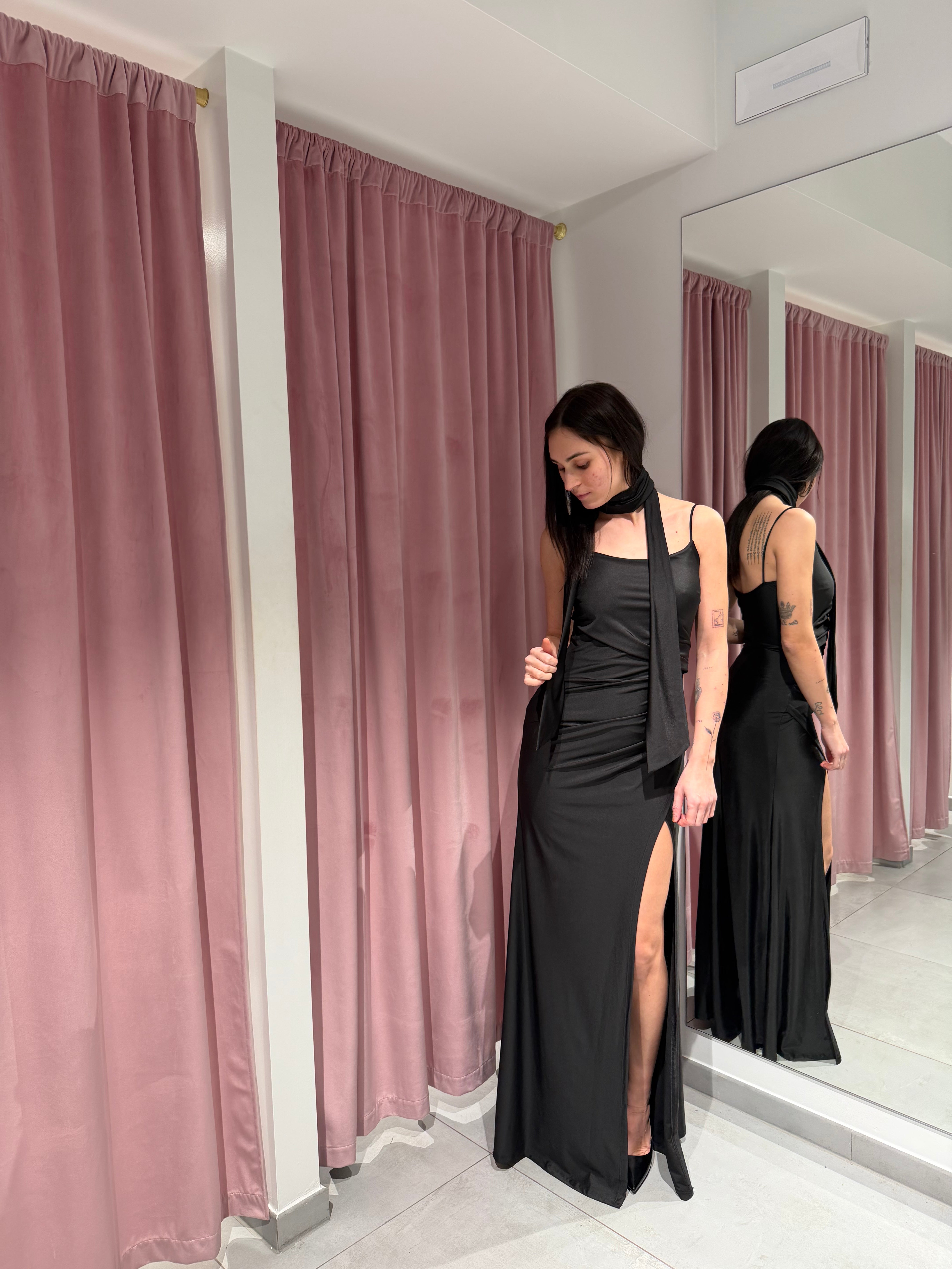 abito drappeggio elegance