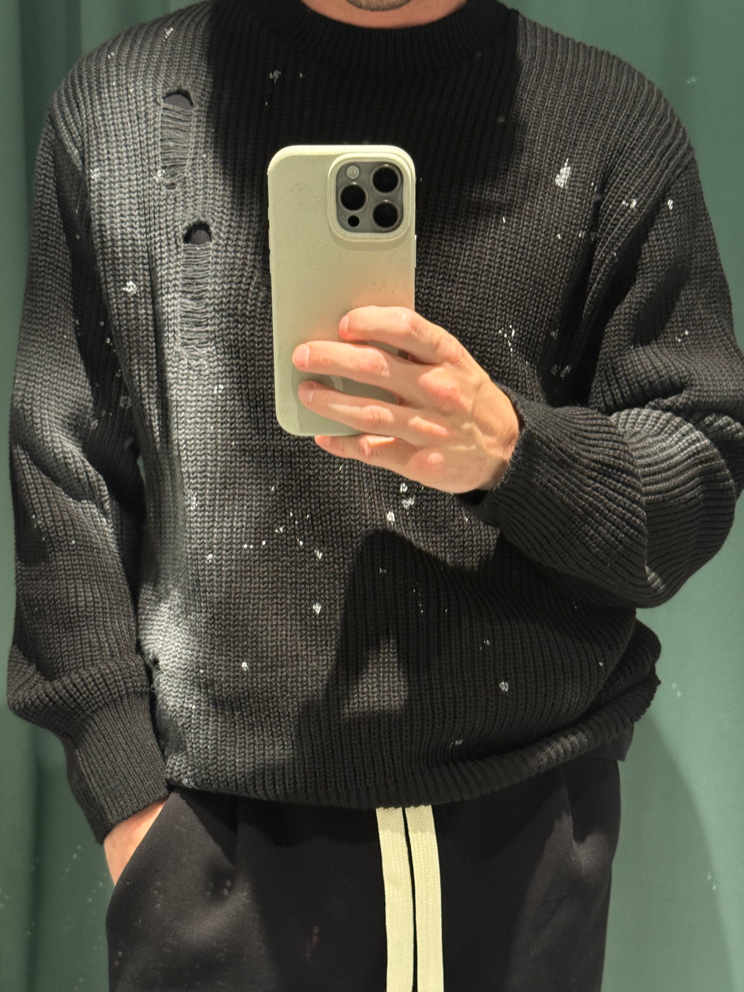 maglione rotture schizzi