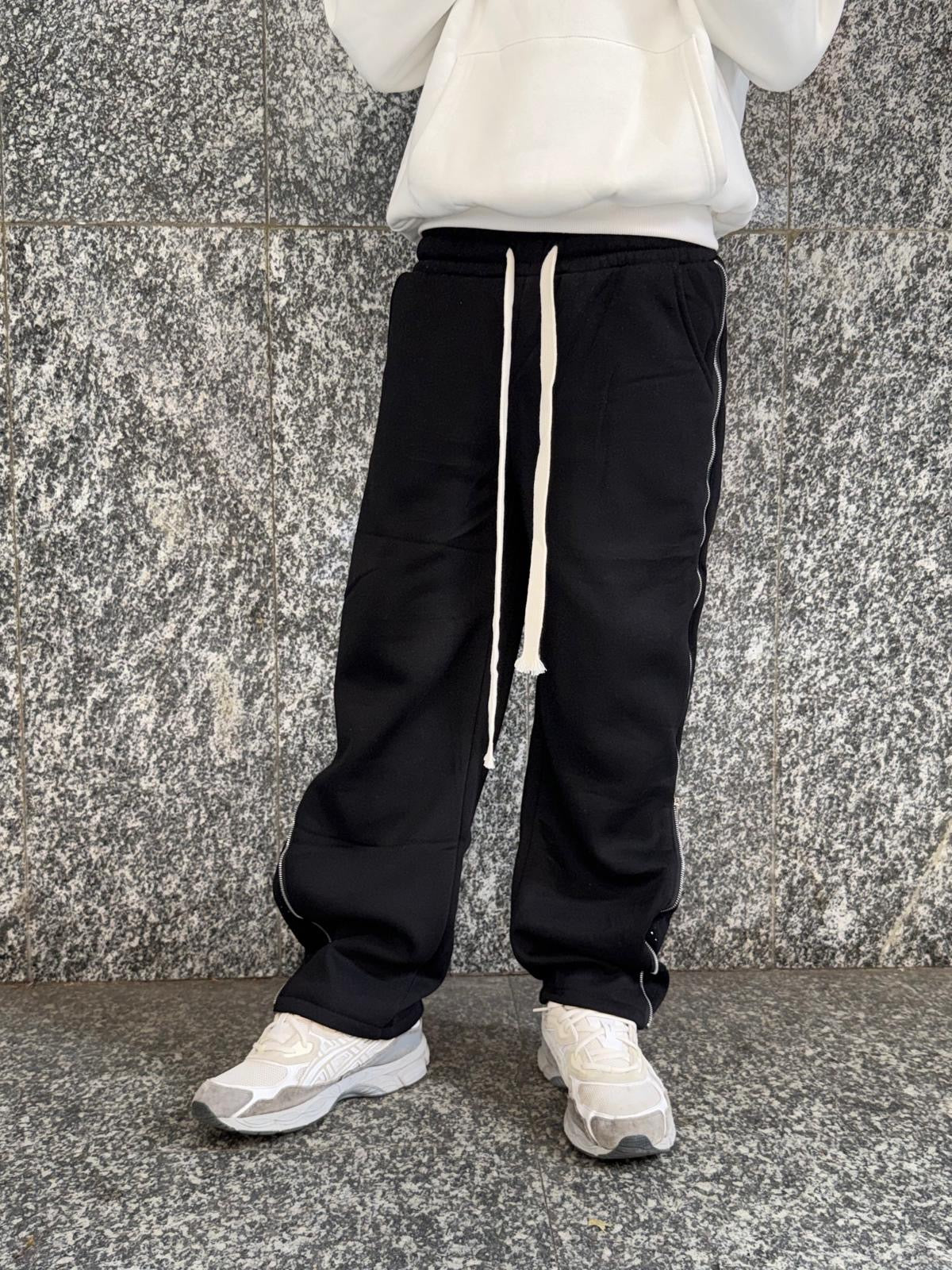 pantaloni tuta zip strass