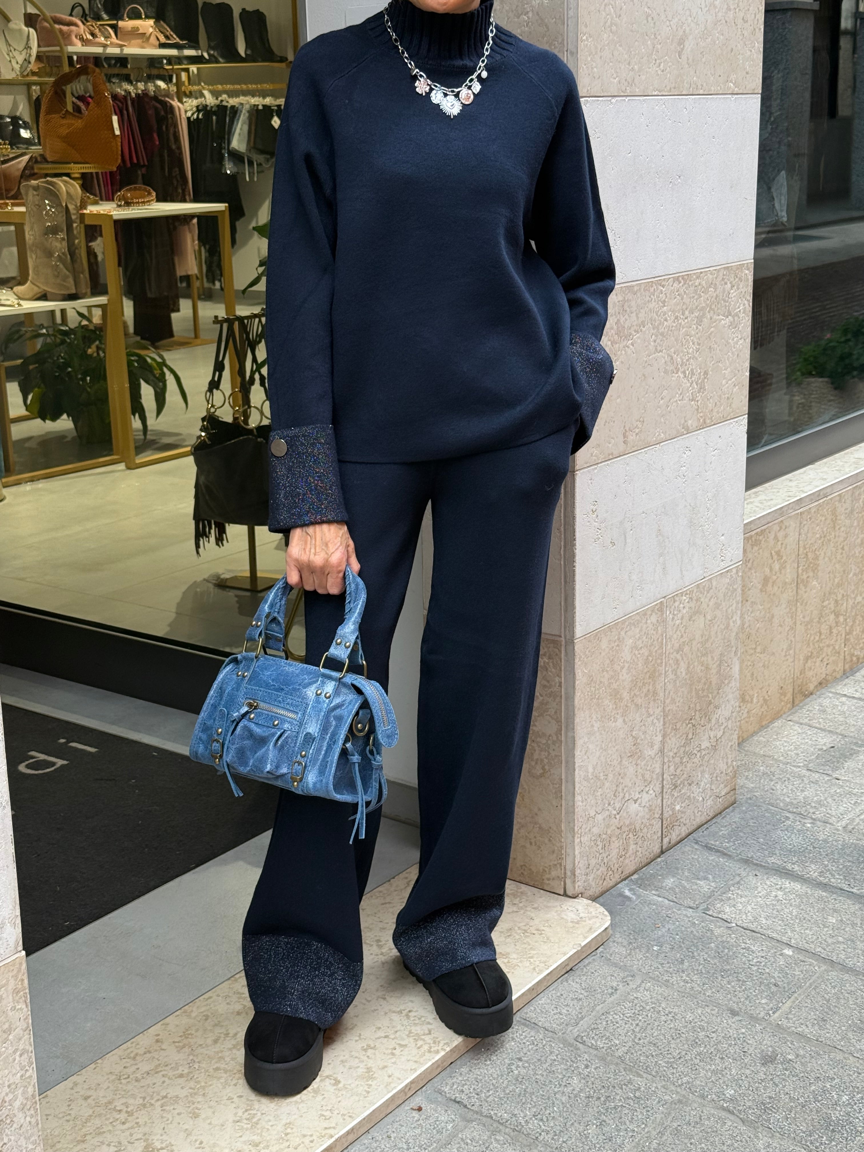 coordinato in filo e lurex