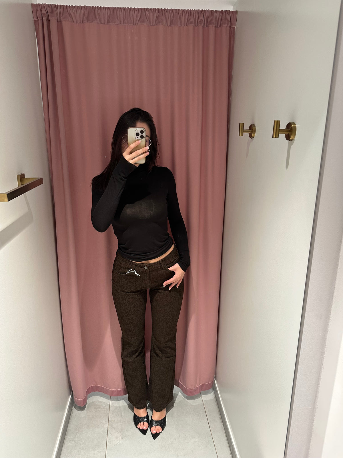 jeans zampa maculato