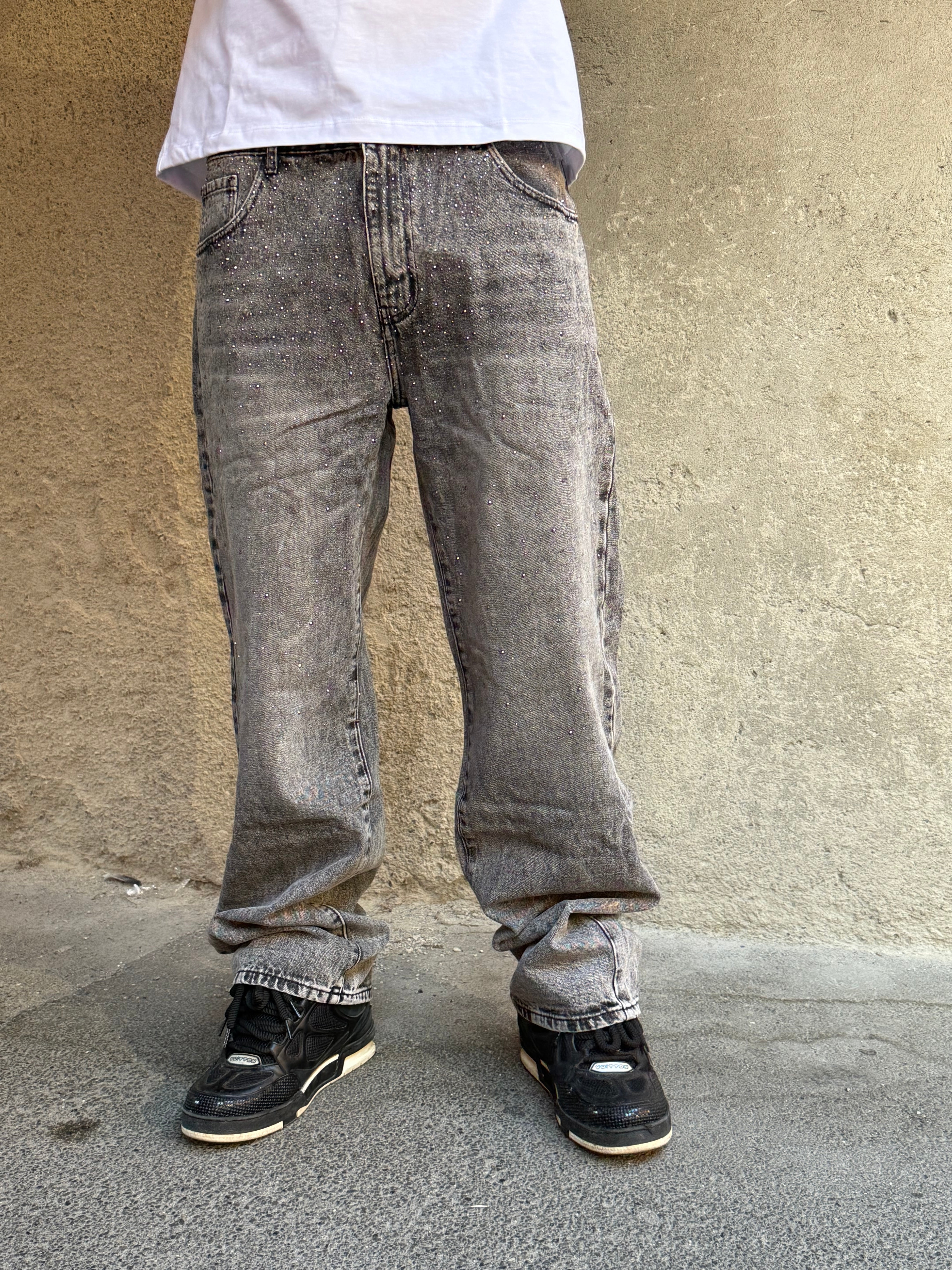 jeans diamantato