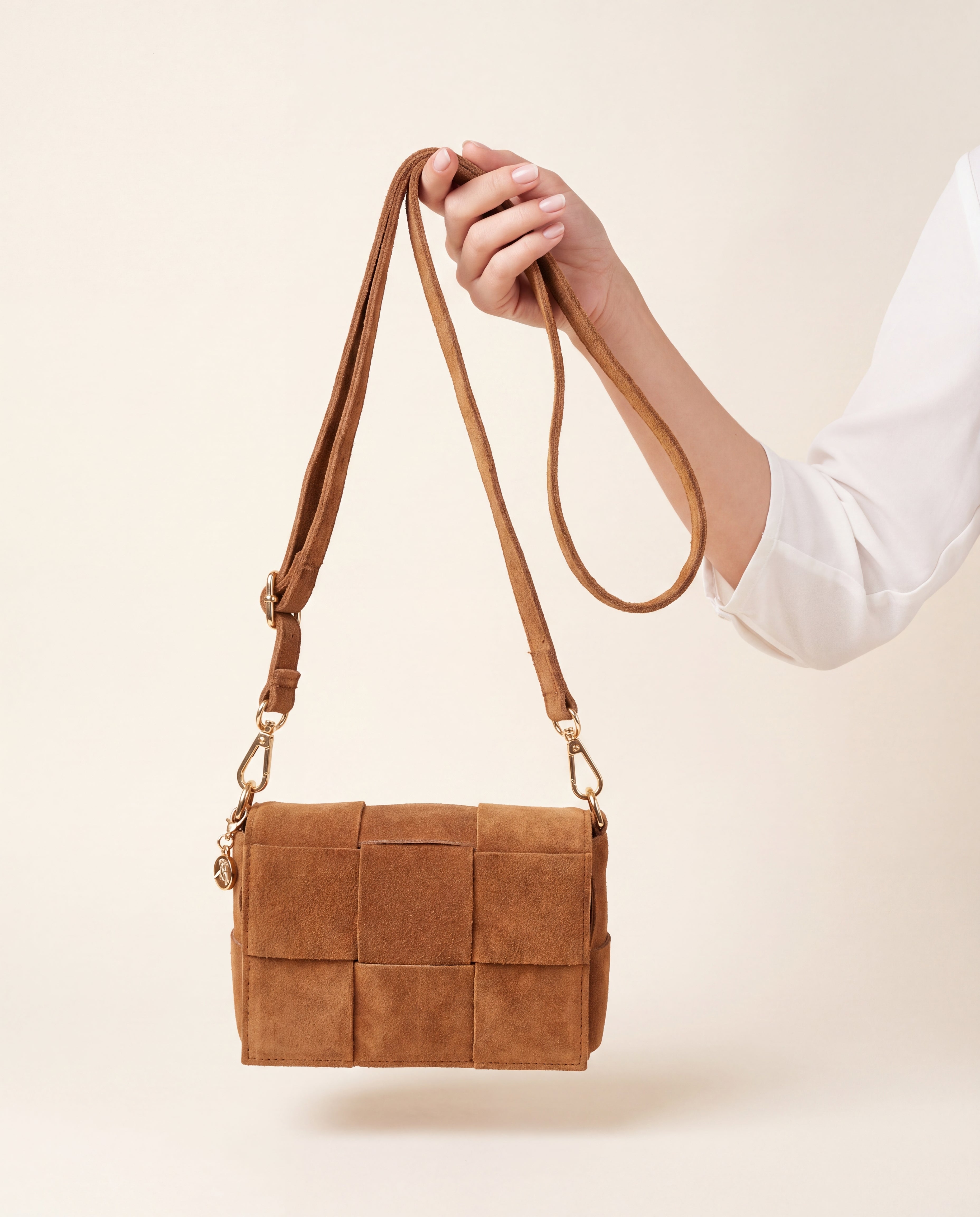 borsa vera pelle intreccio