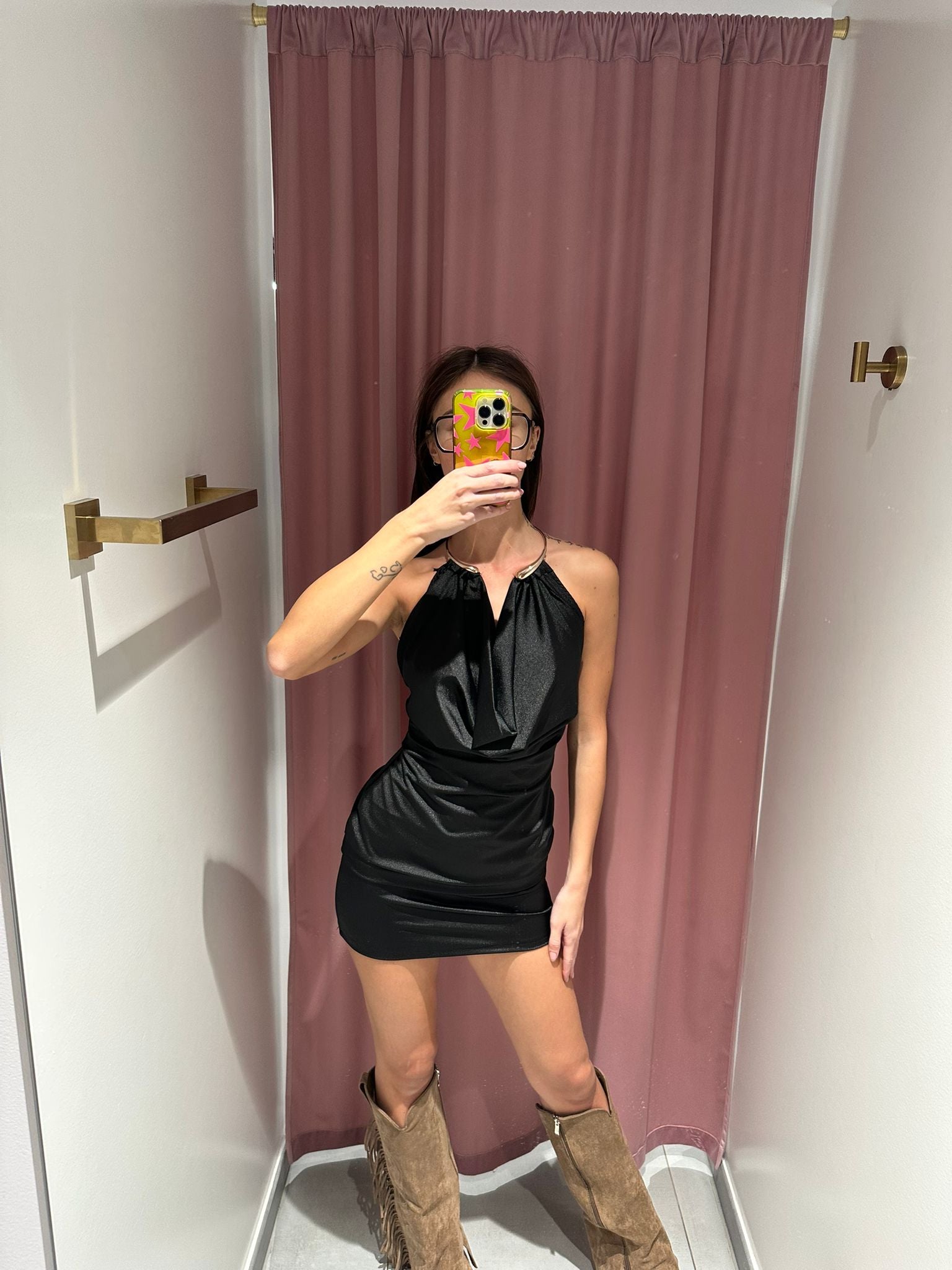 abito corto gold