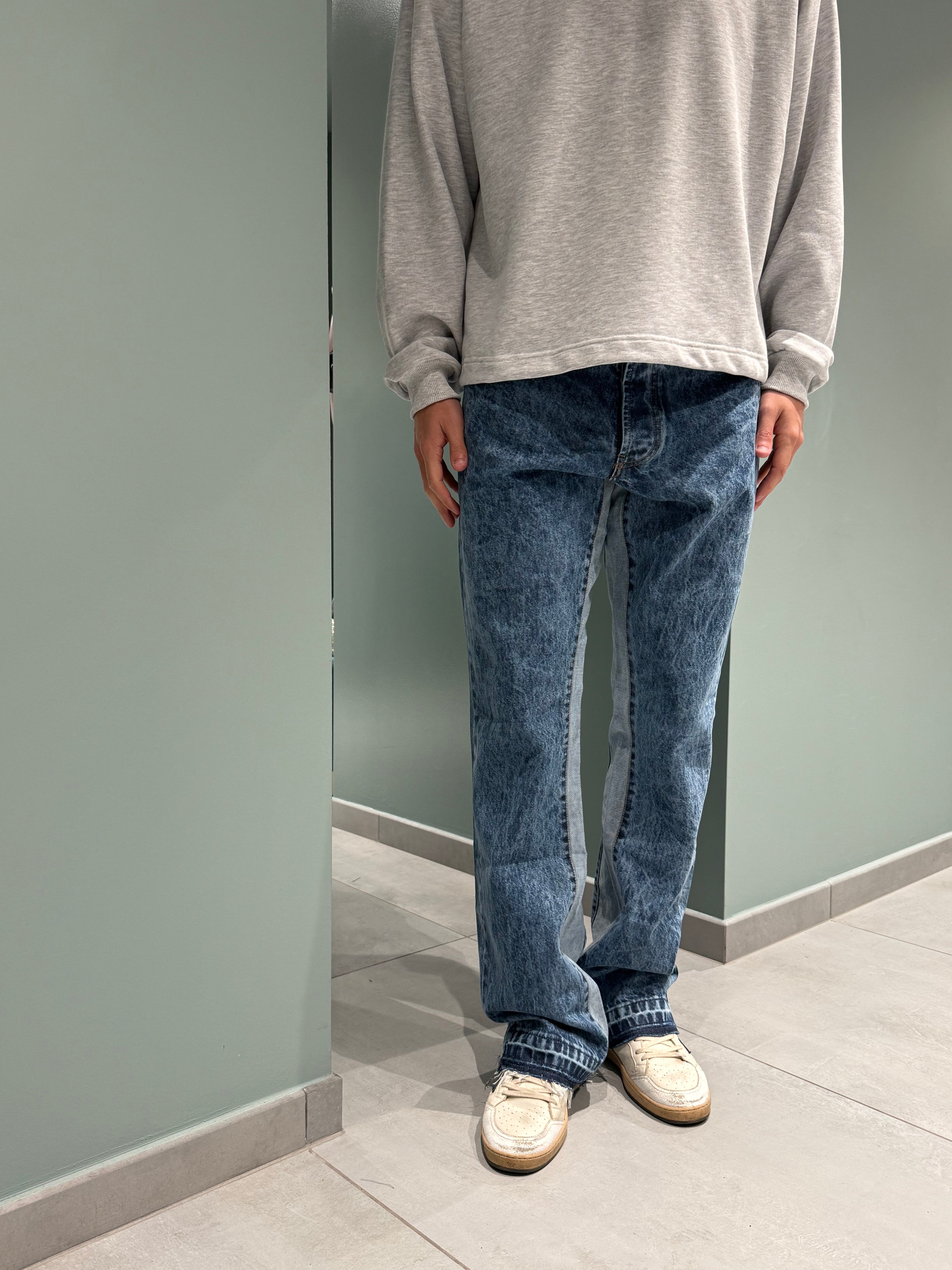 jeans flare slavati