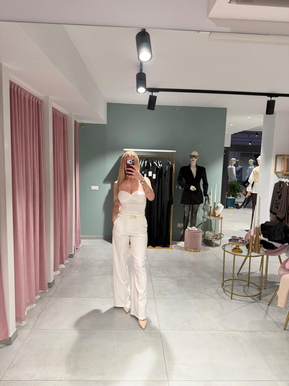pantalone palazzo con cintura