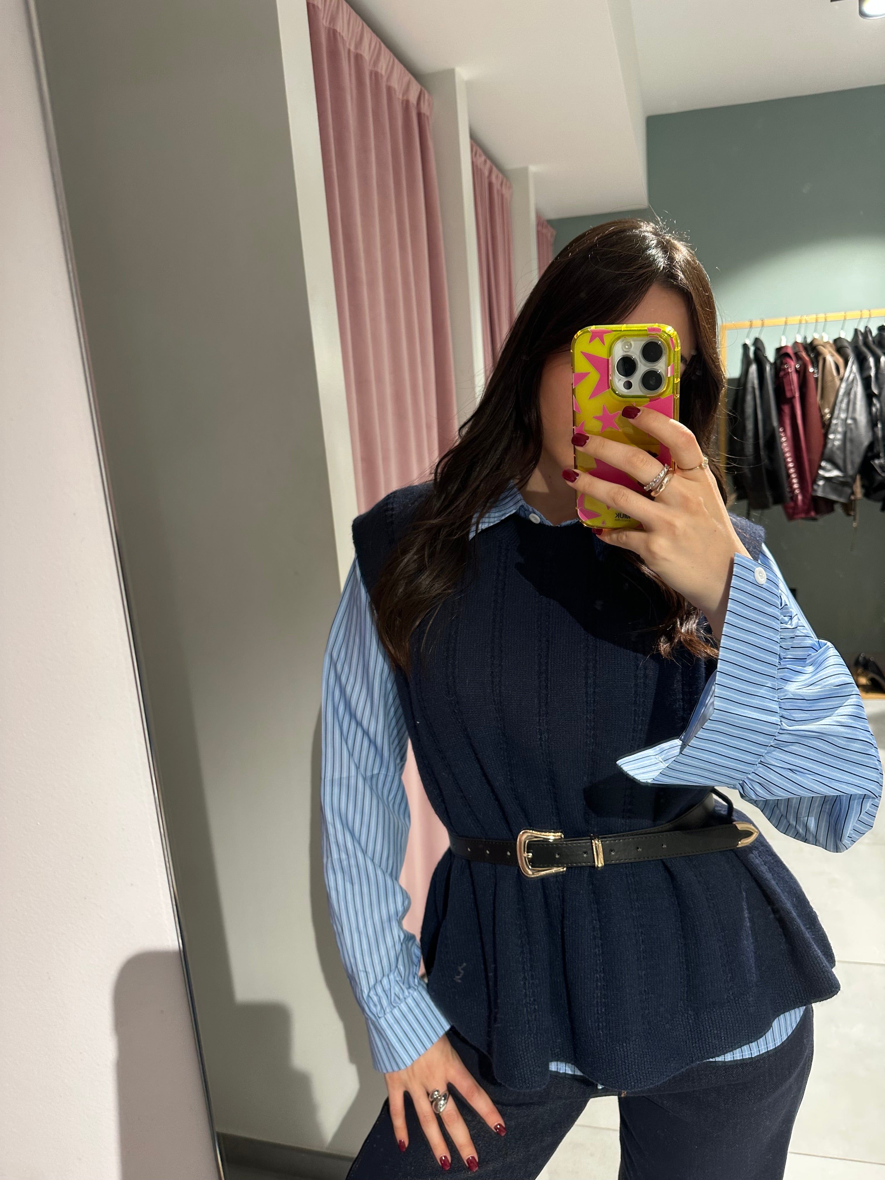 set camicia gilet cintura