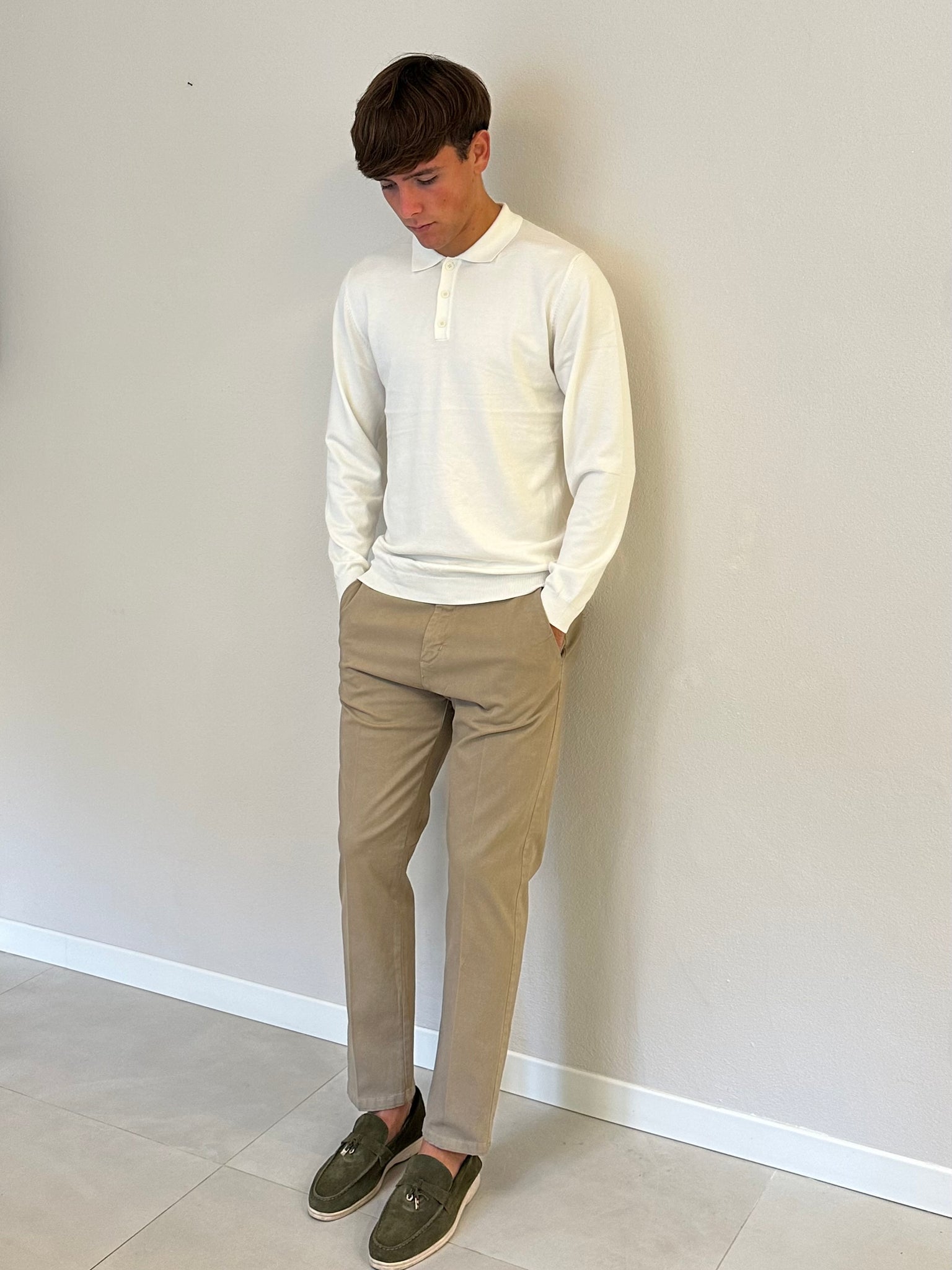 pantalone chinos beige