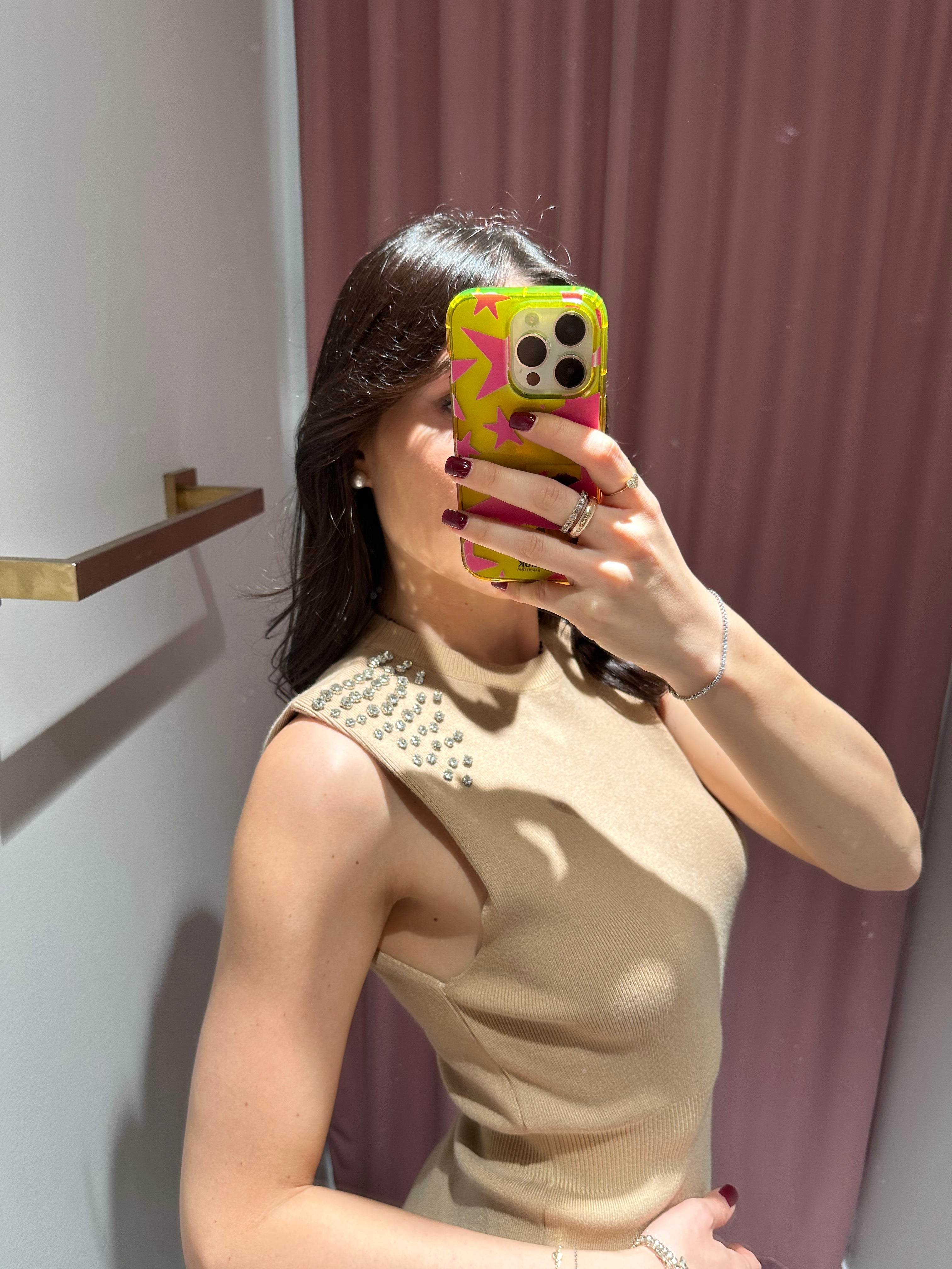 abito filo strass