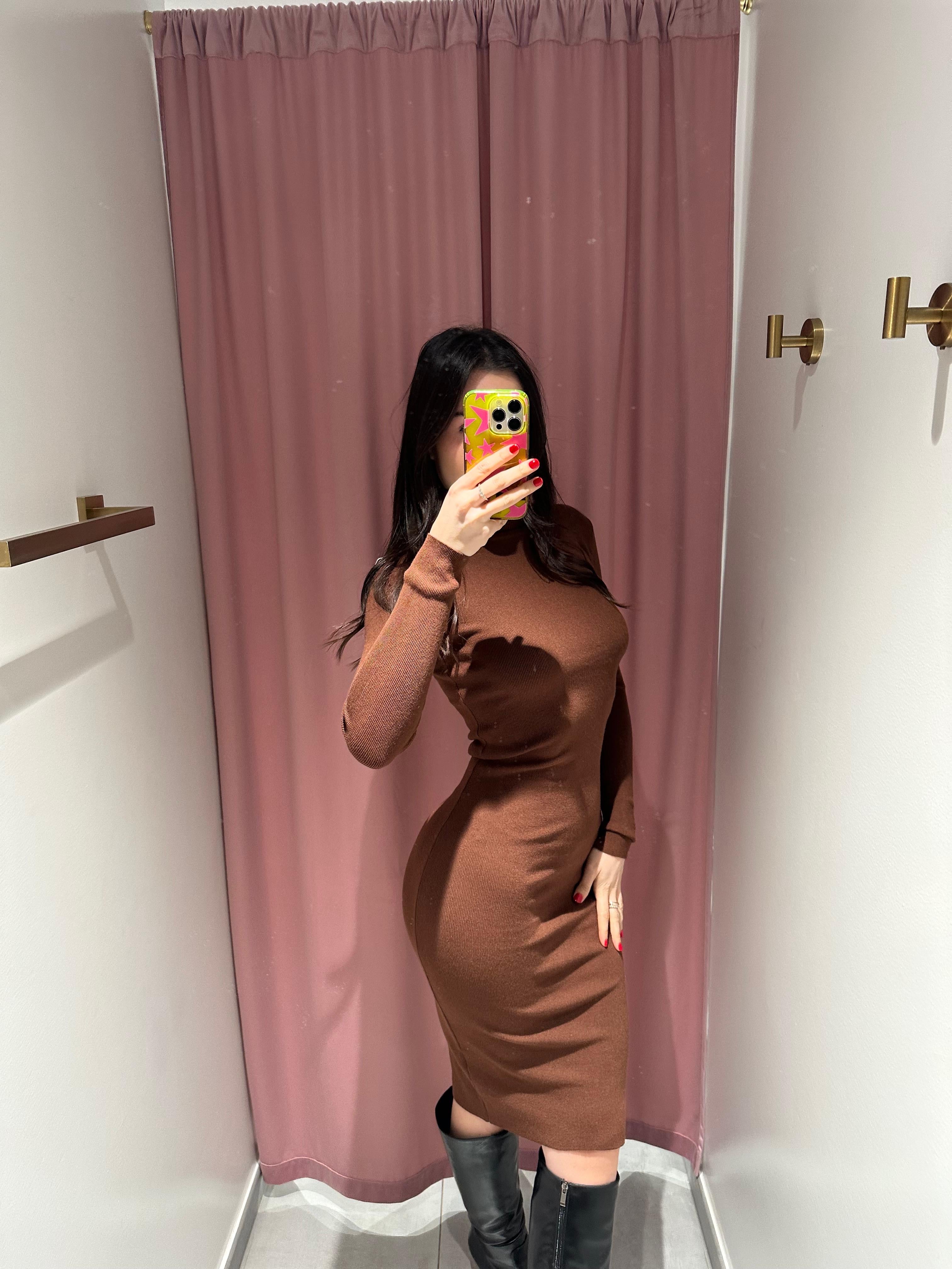 abito filo dolcevita lungo