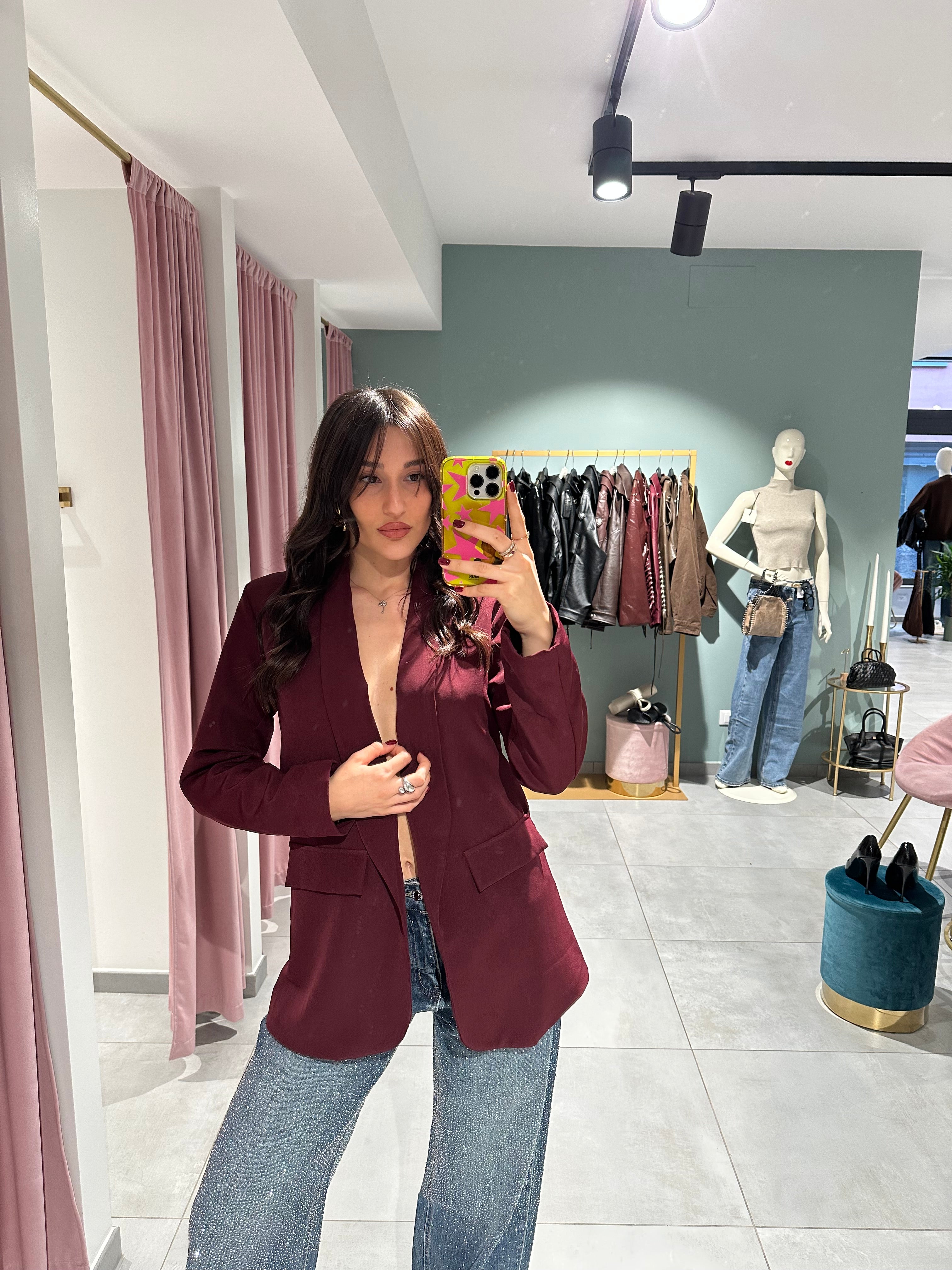 giacca blazer arricciatura