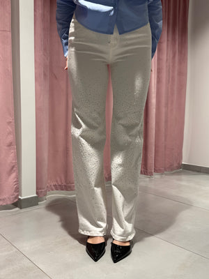 jeans punti luce bianco