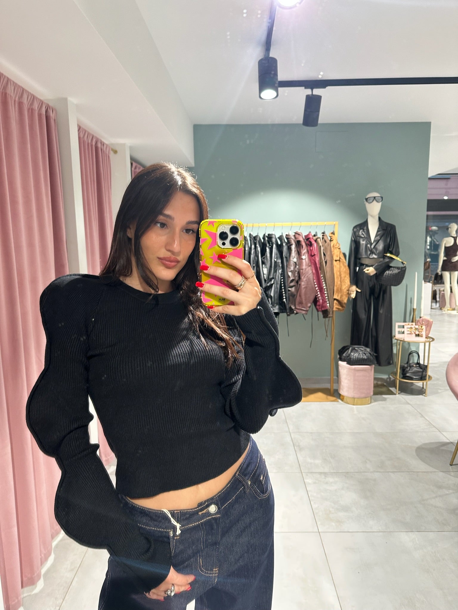 maglione manica balloon