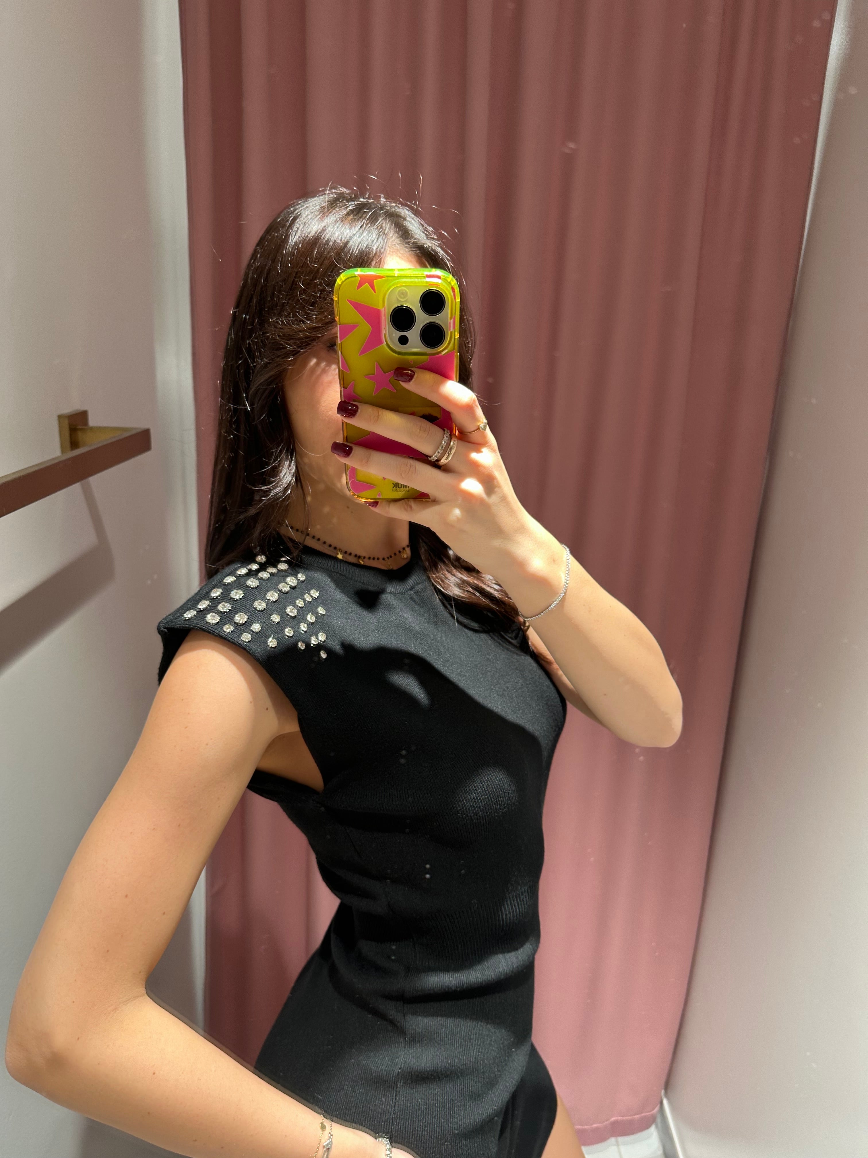 abito filo strass