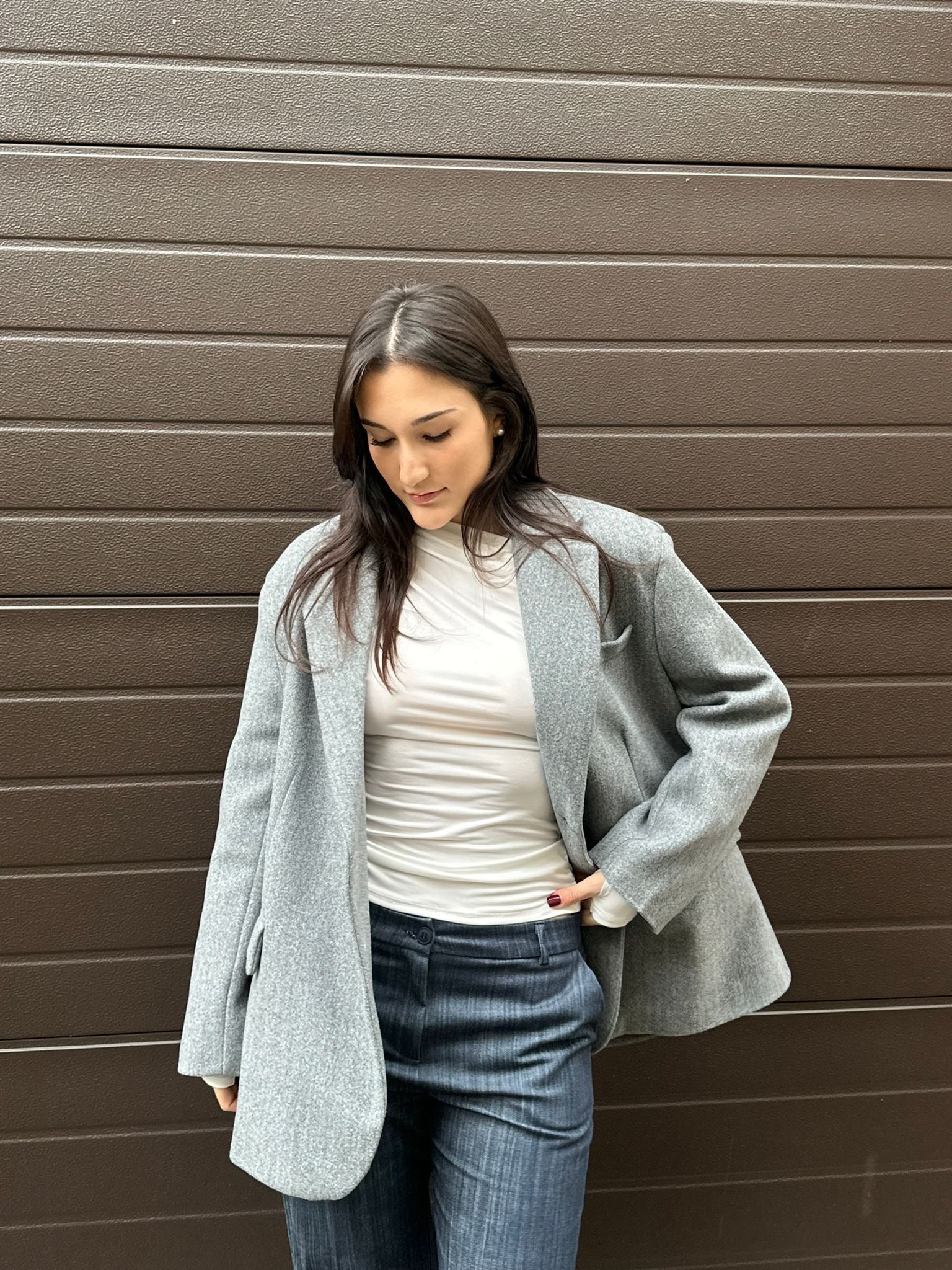 cappotto blazer grigio