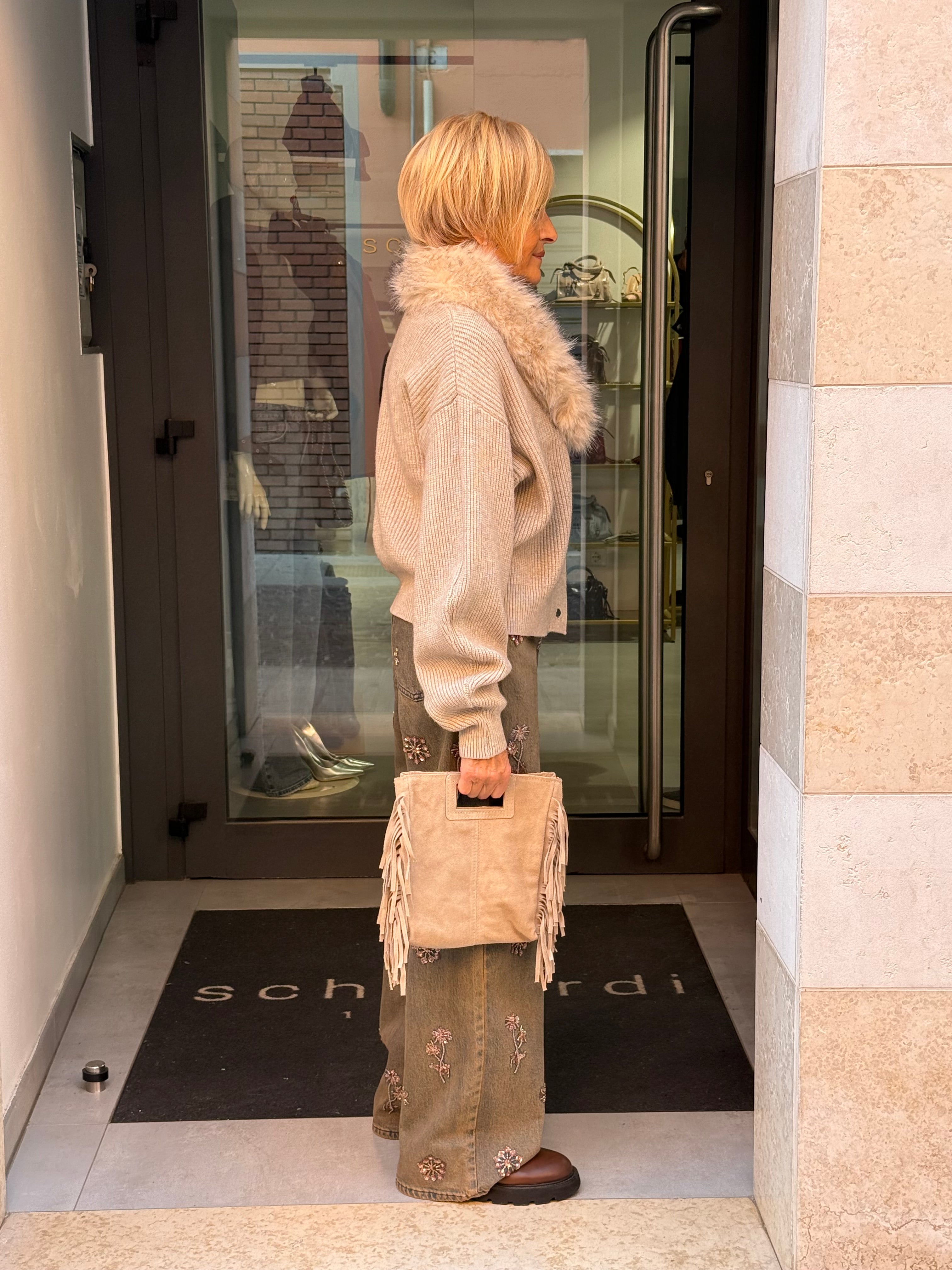 cardigan pelliccia