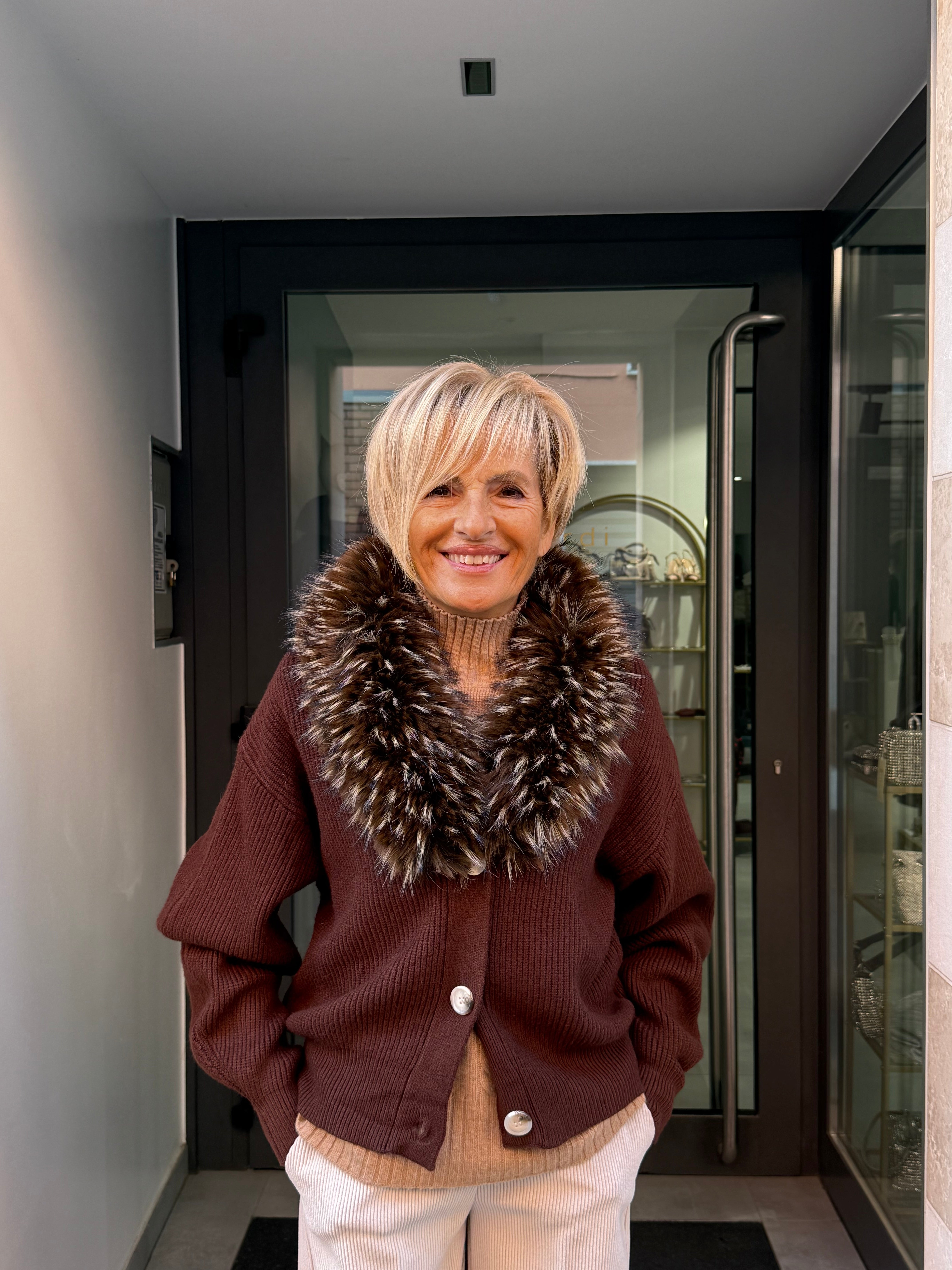 cardigan pelliccia