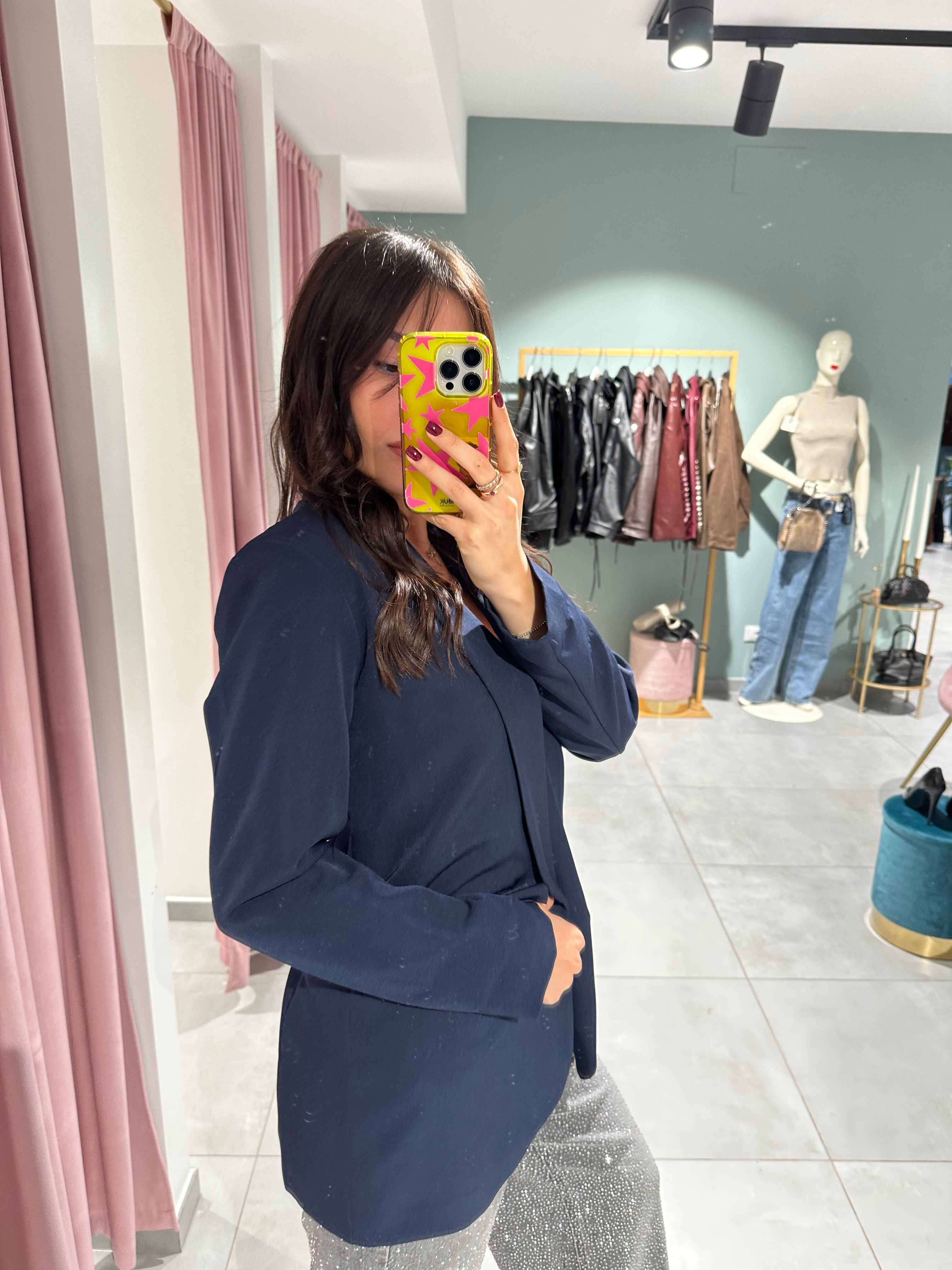 giacca blazer arricciatura