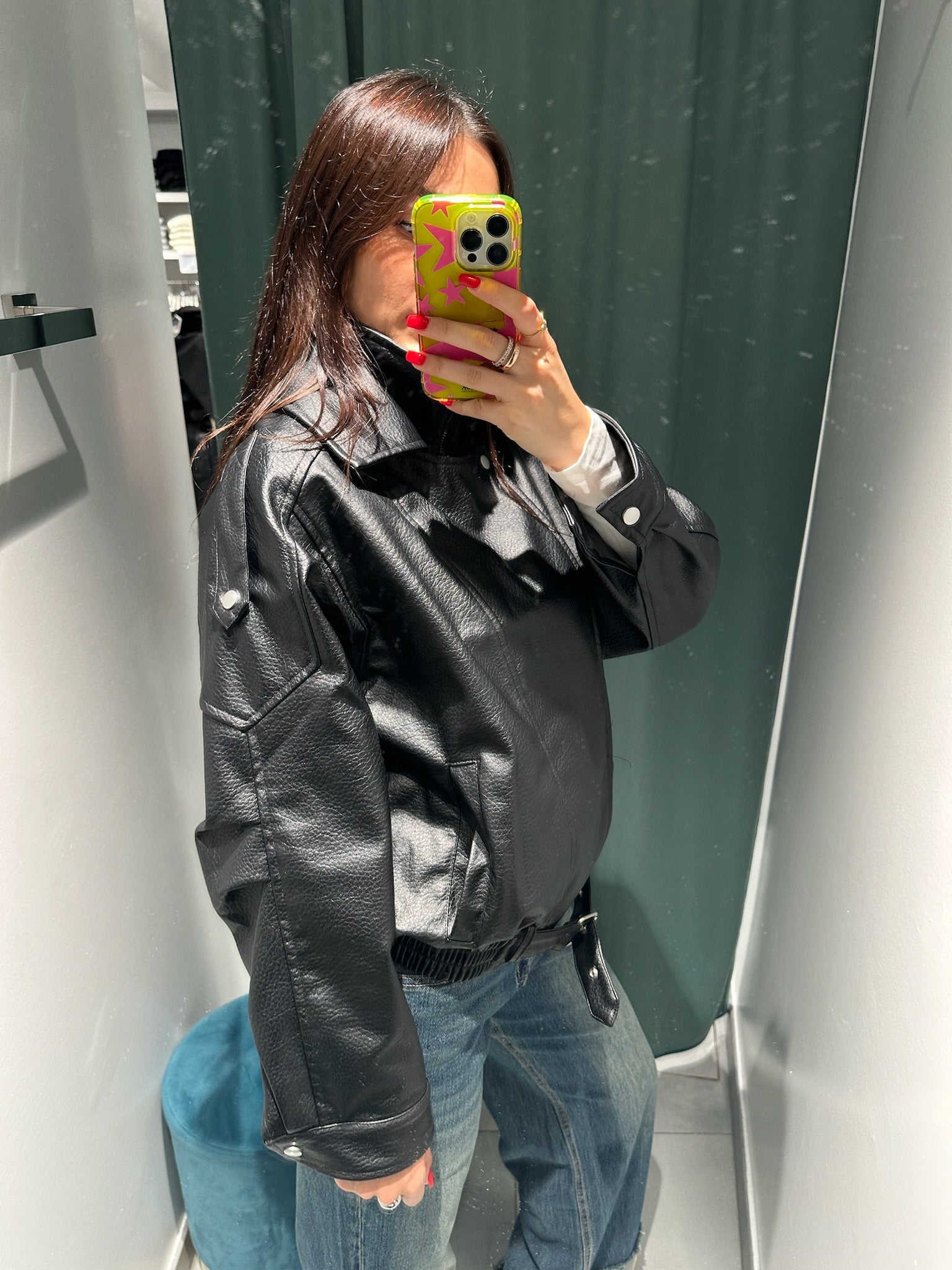 biker ecopelle over