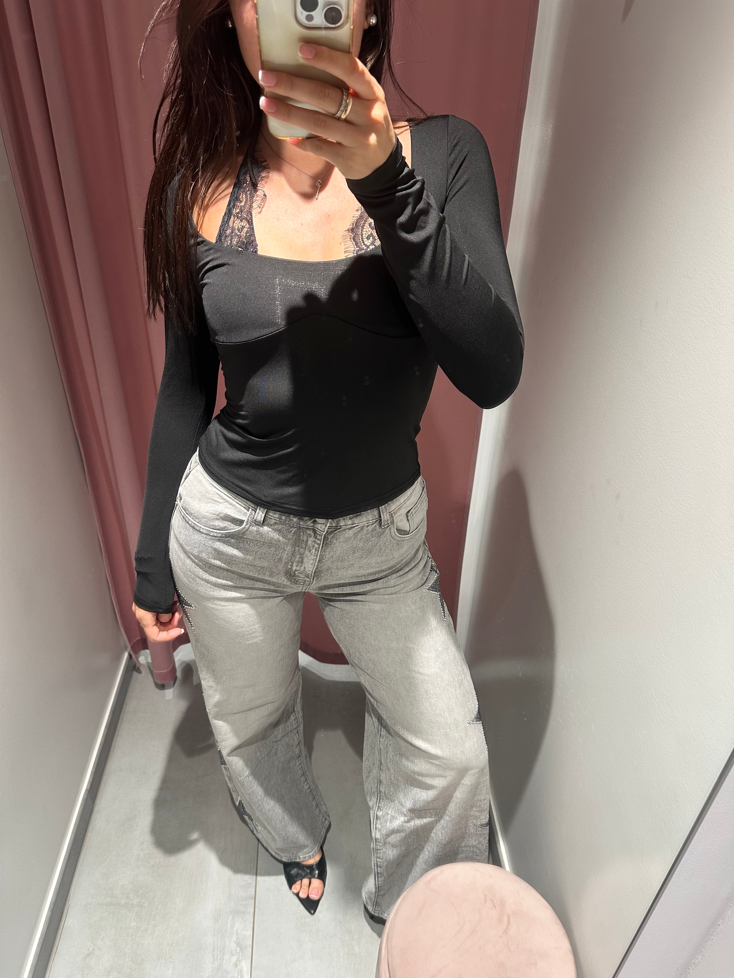 jeans stars gray