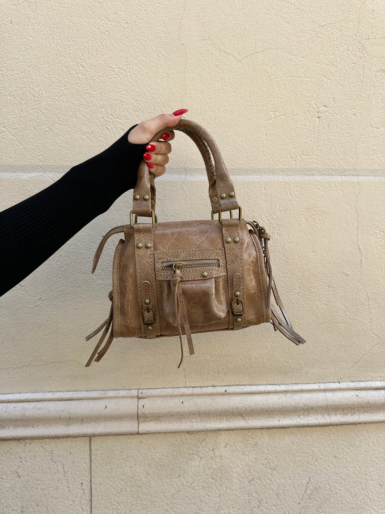 borsa greta vera pelle camel