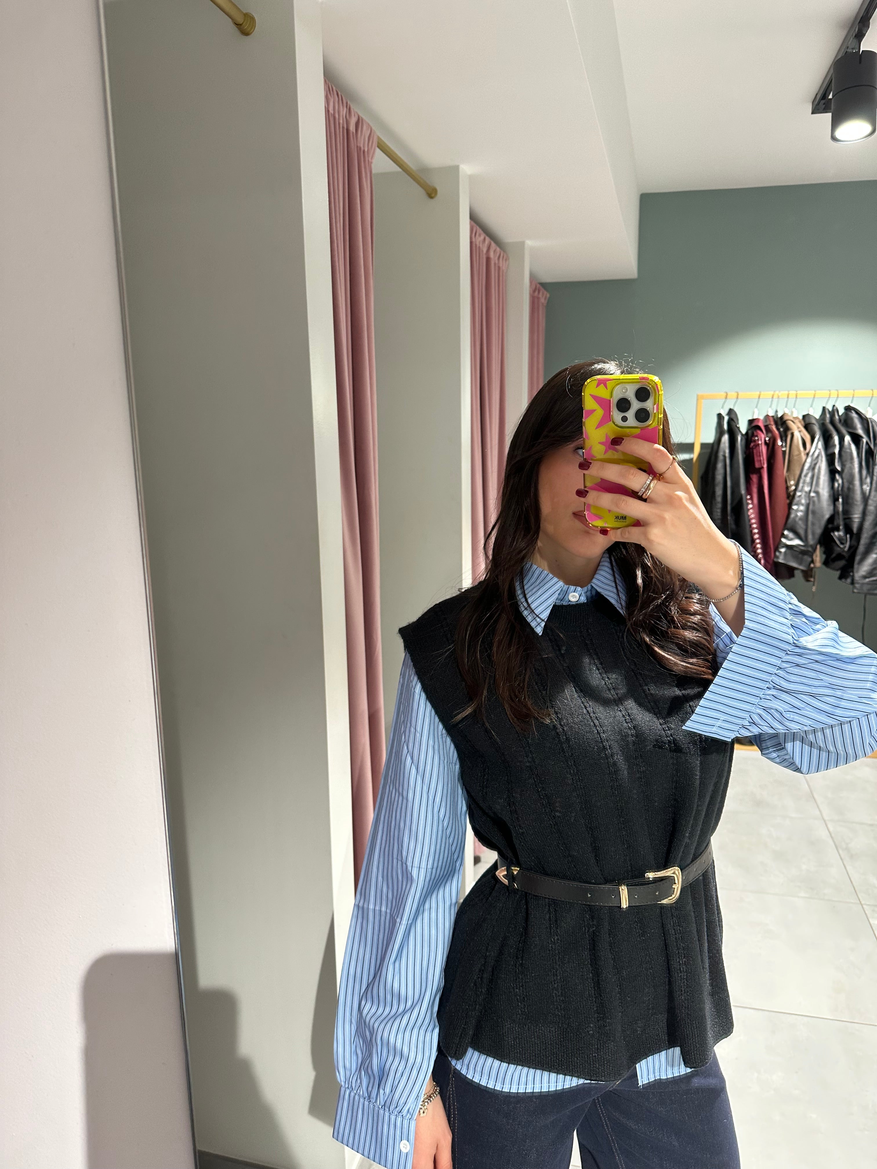 set camicia gilet cintura