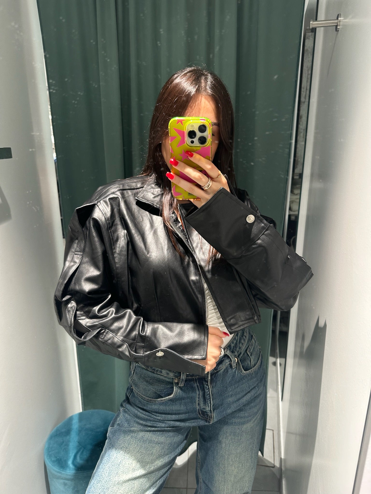 biker crop volant