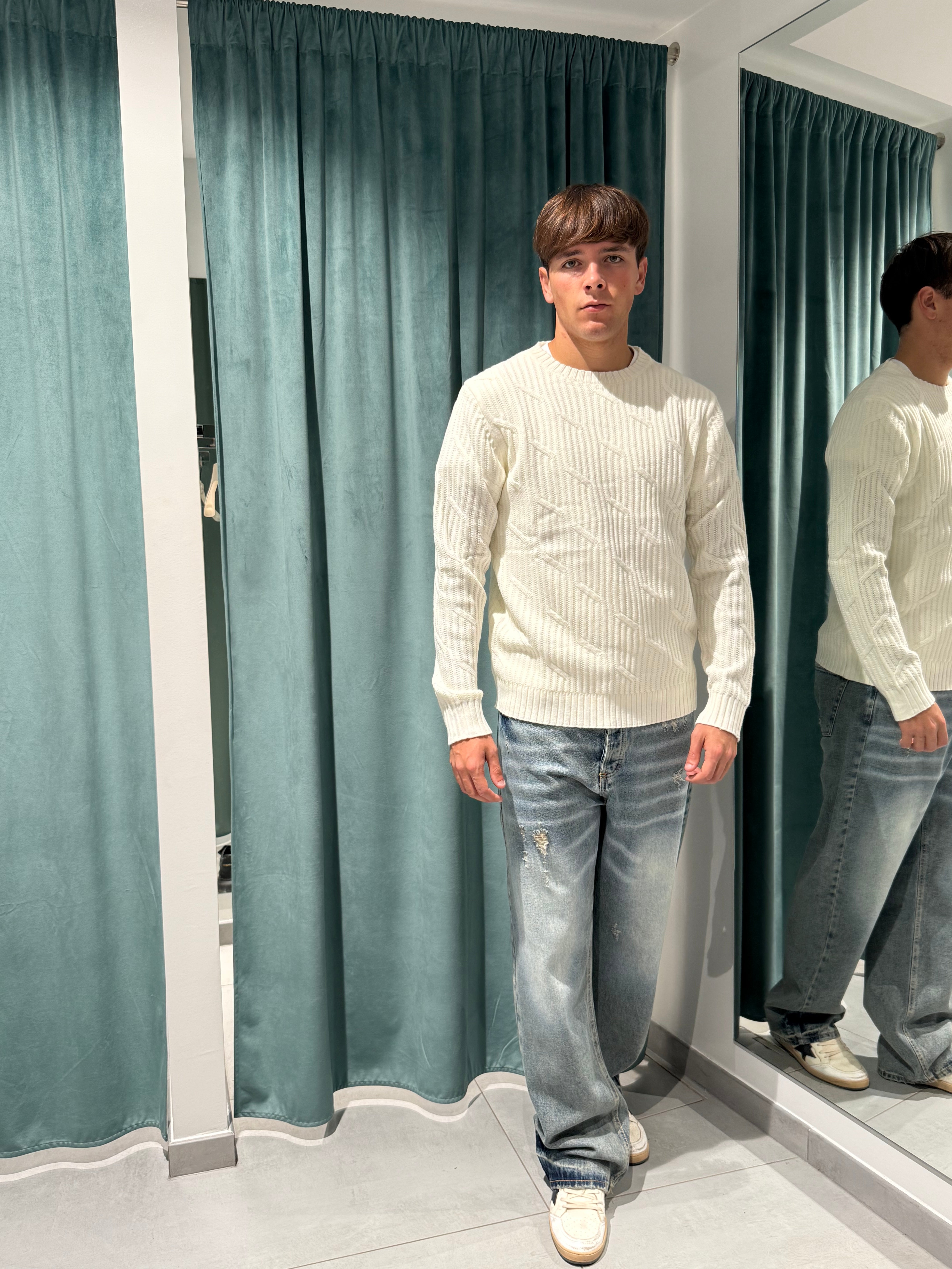 maglioncino giocollo lavorato