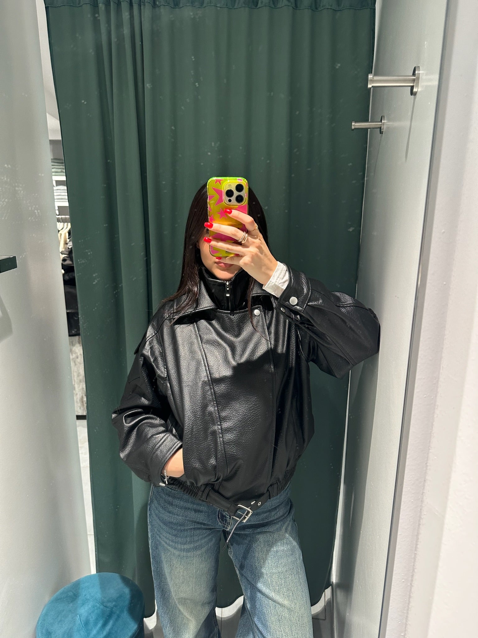 biker ecopelle over