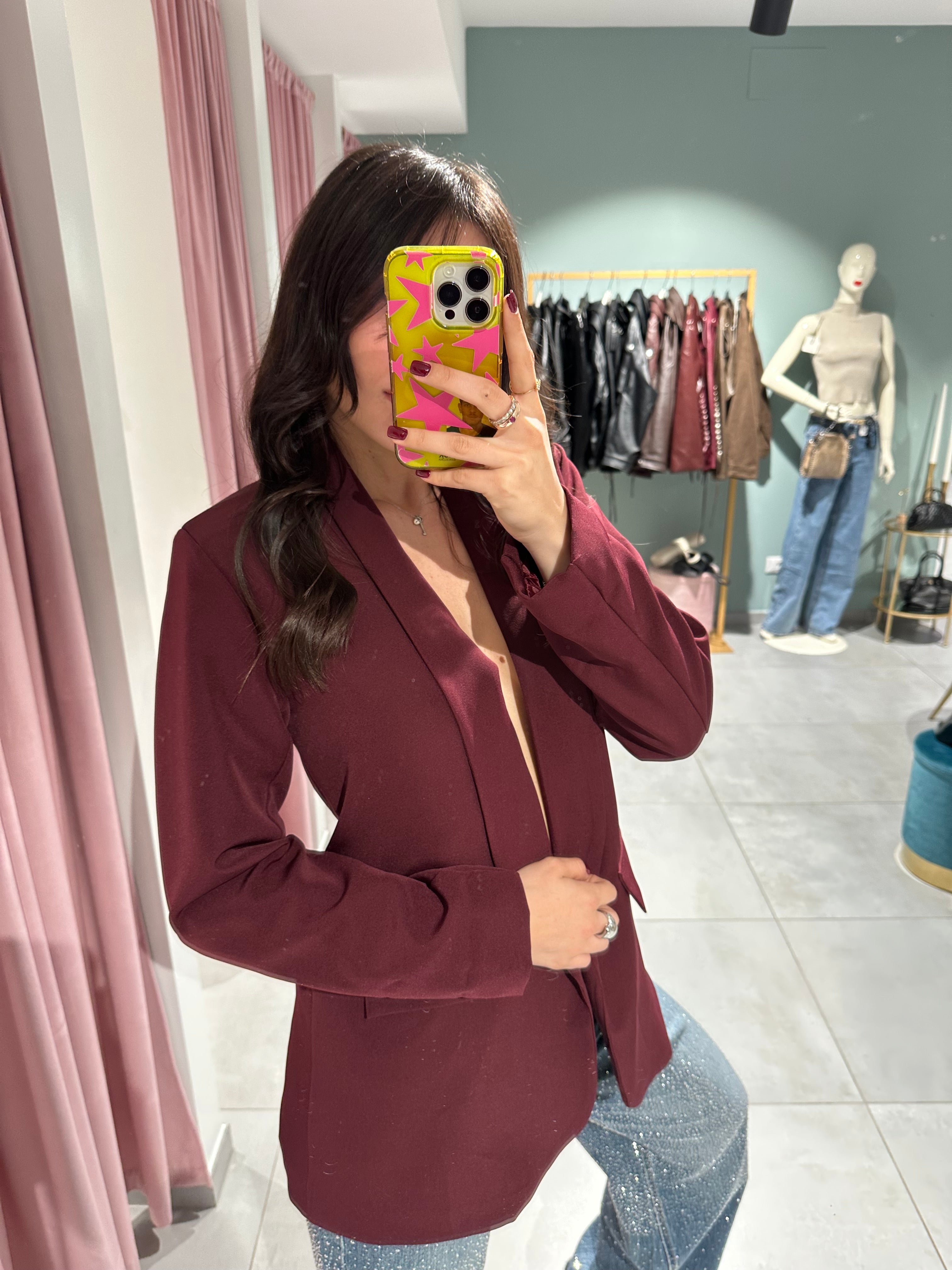 giacca blazer arricciatura
