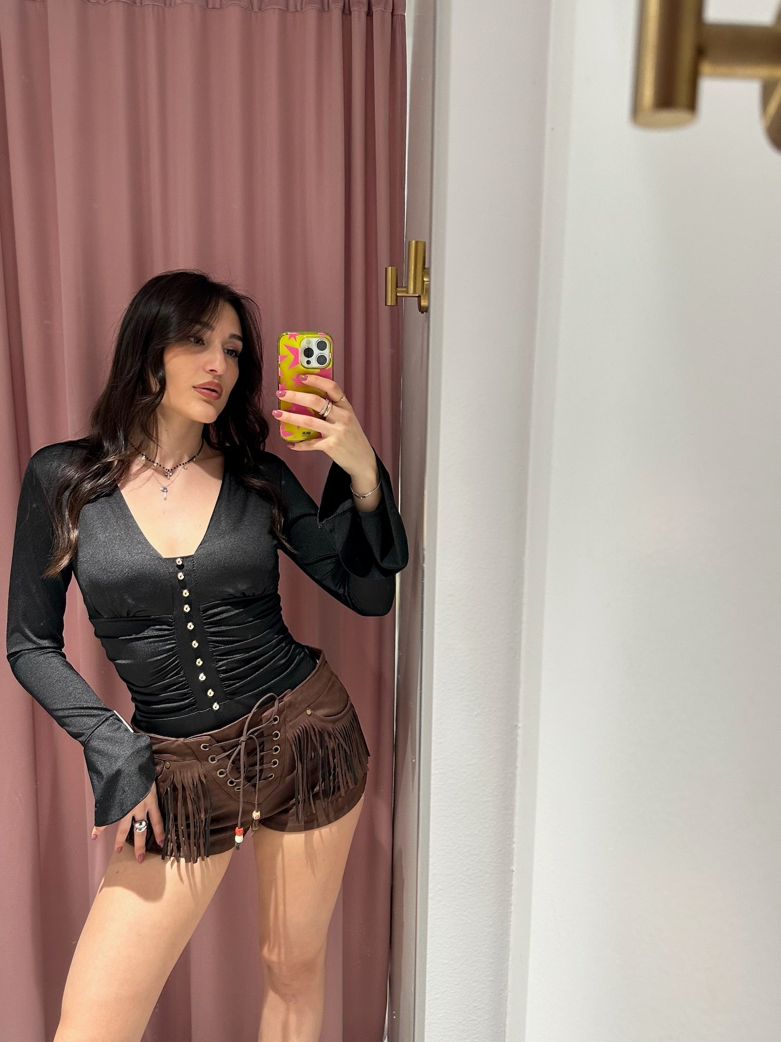 pantaloncini frangiati