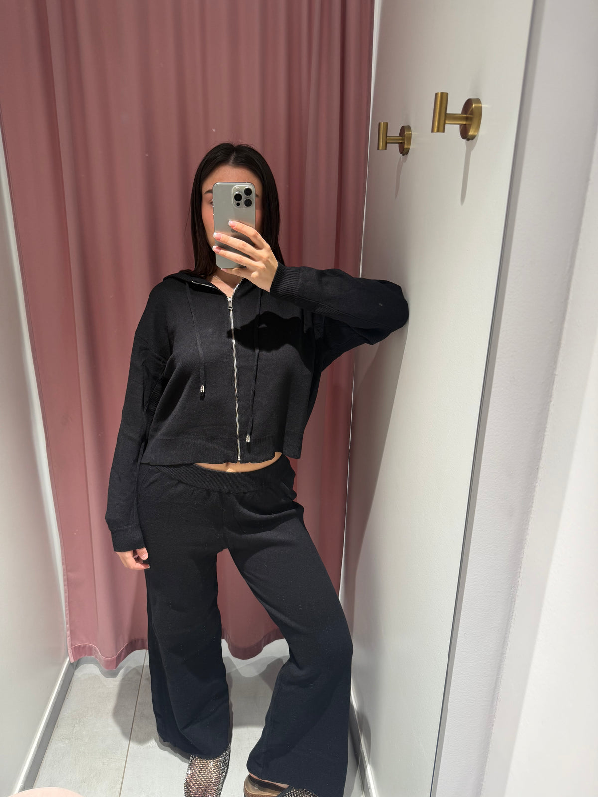 coordinato con cappuccio