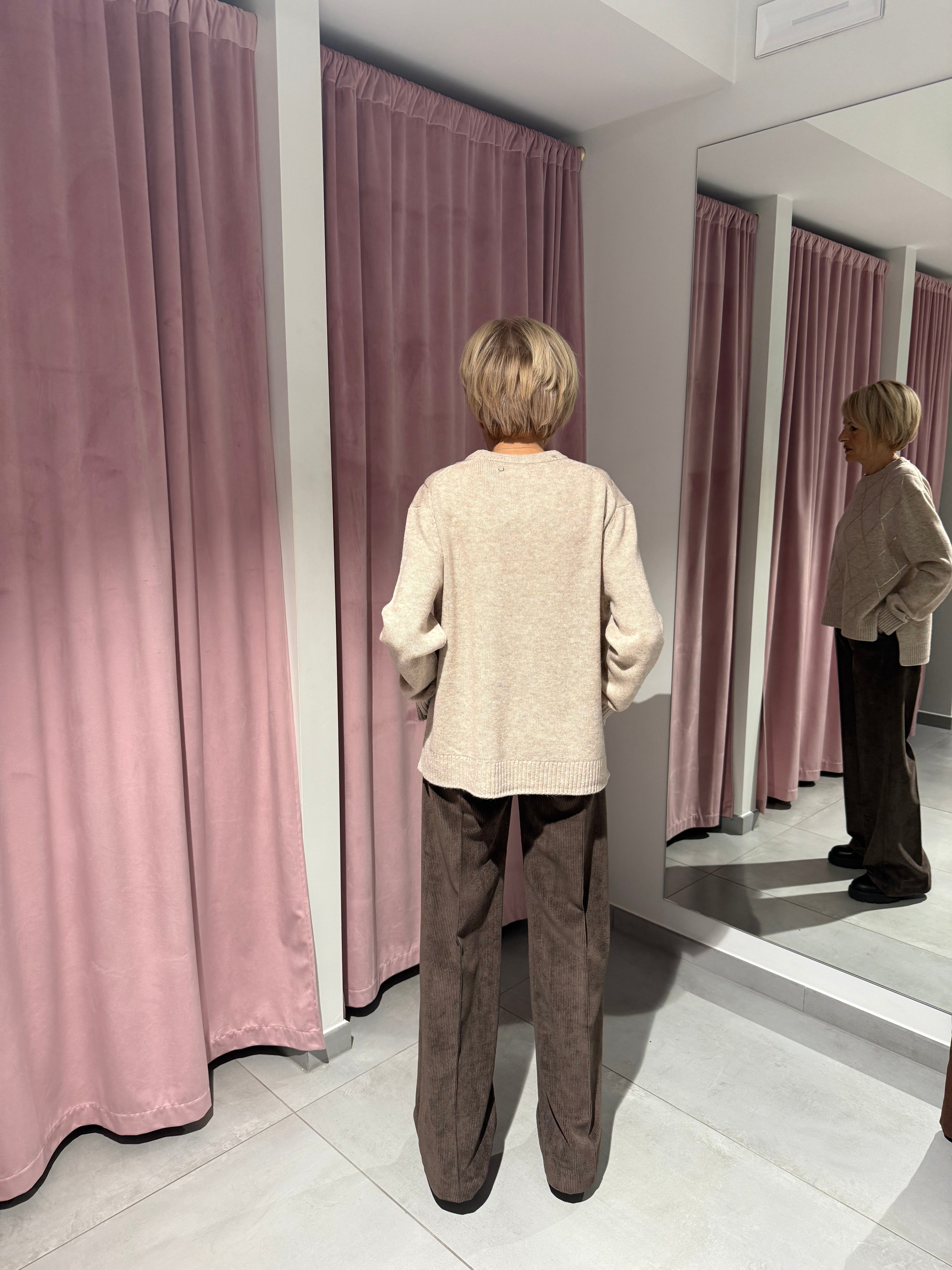 maglione rombi 100% lana