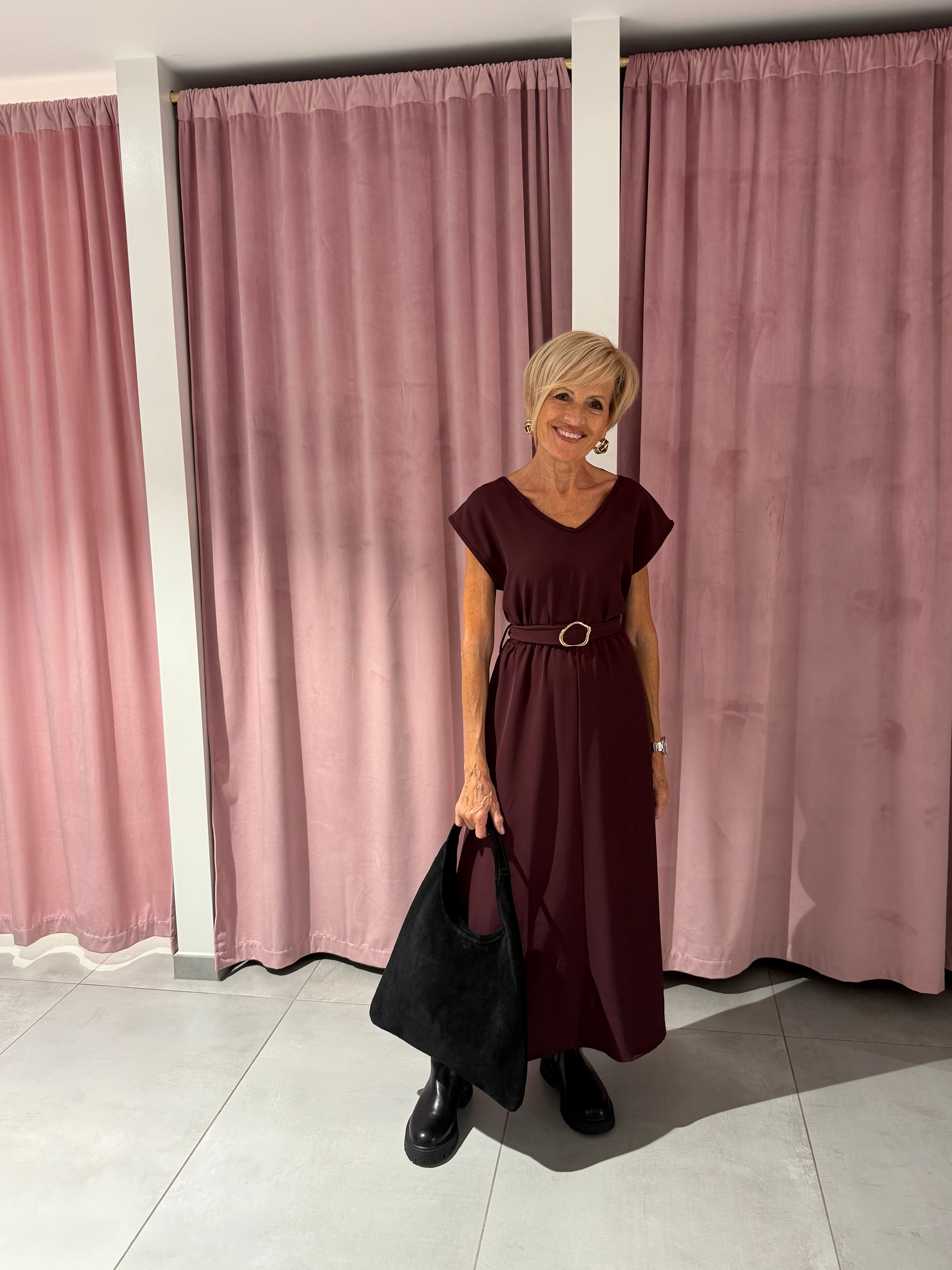 abito bordeaux angy