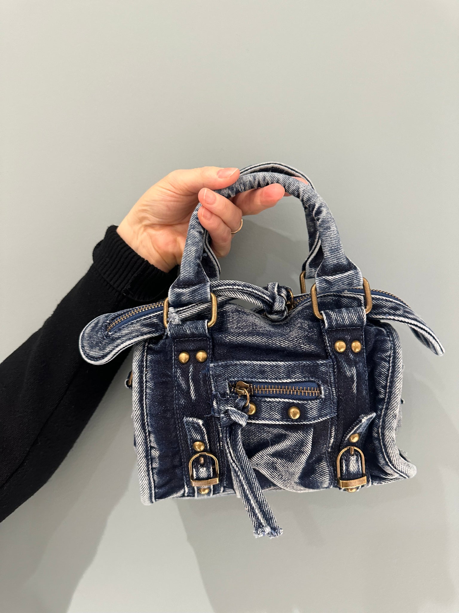 borsa greta jeans scuro