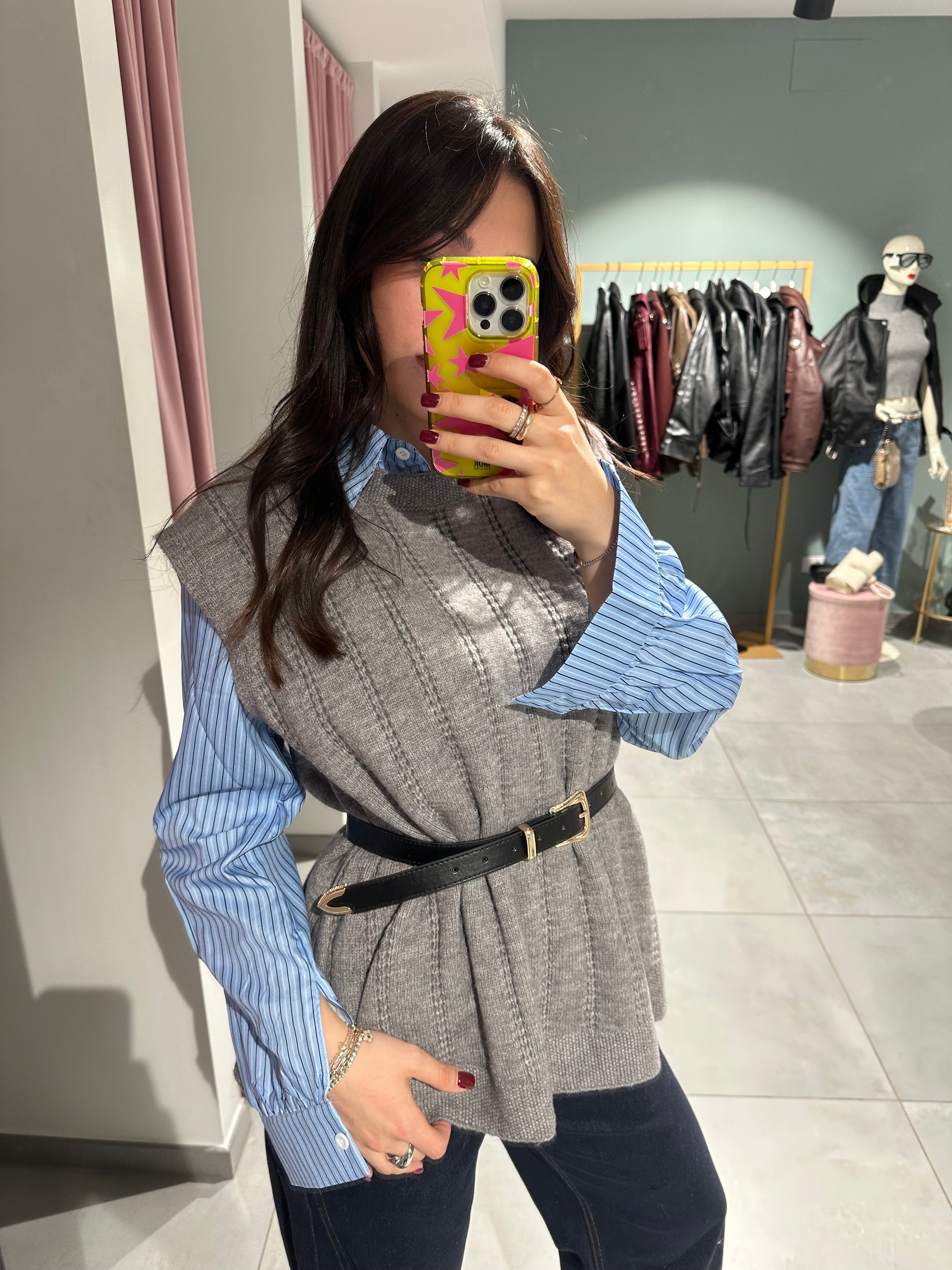 set camicia gilet cintura