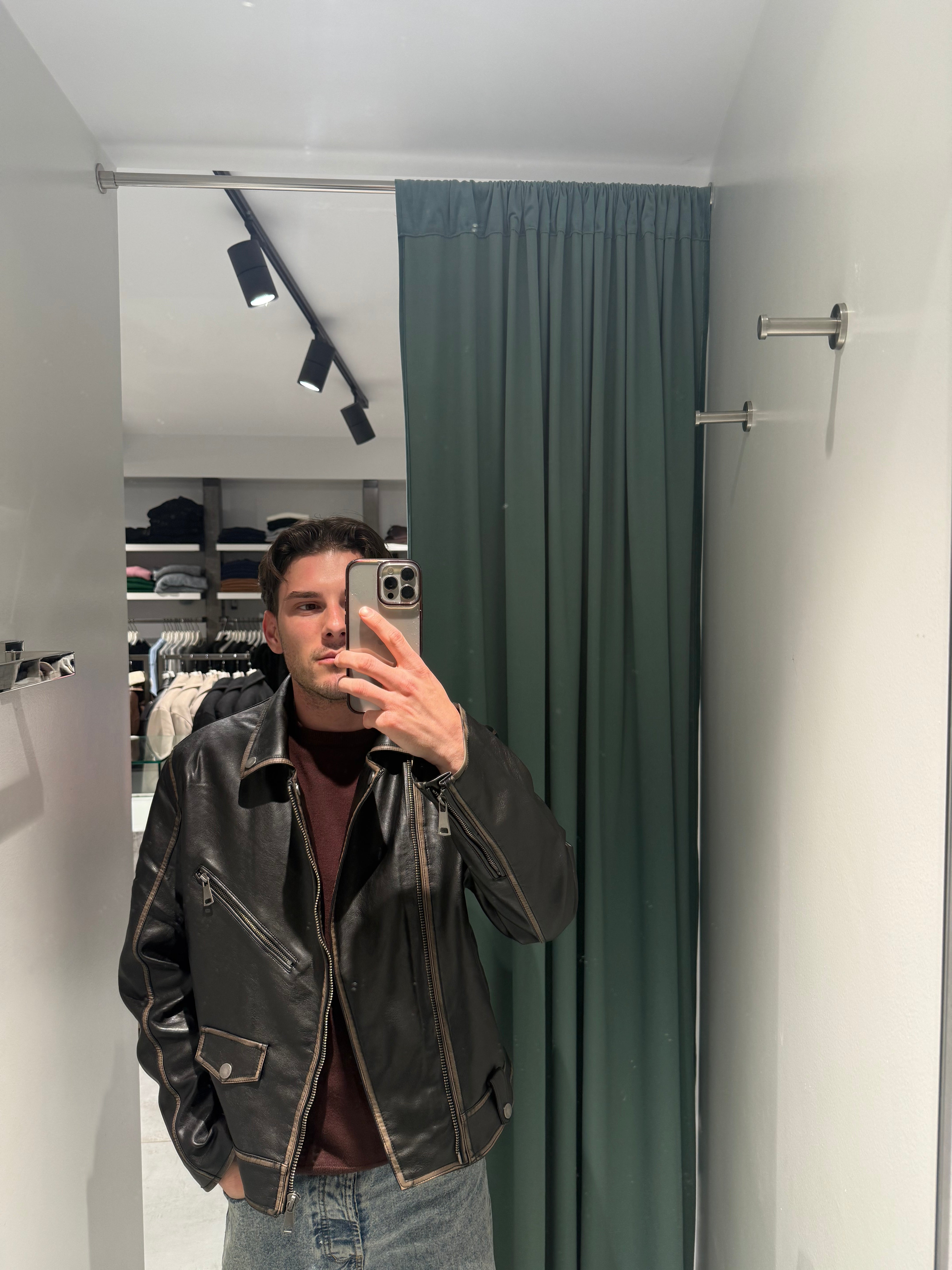 chiodo imbottito invecchiato ecopelle