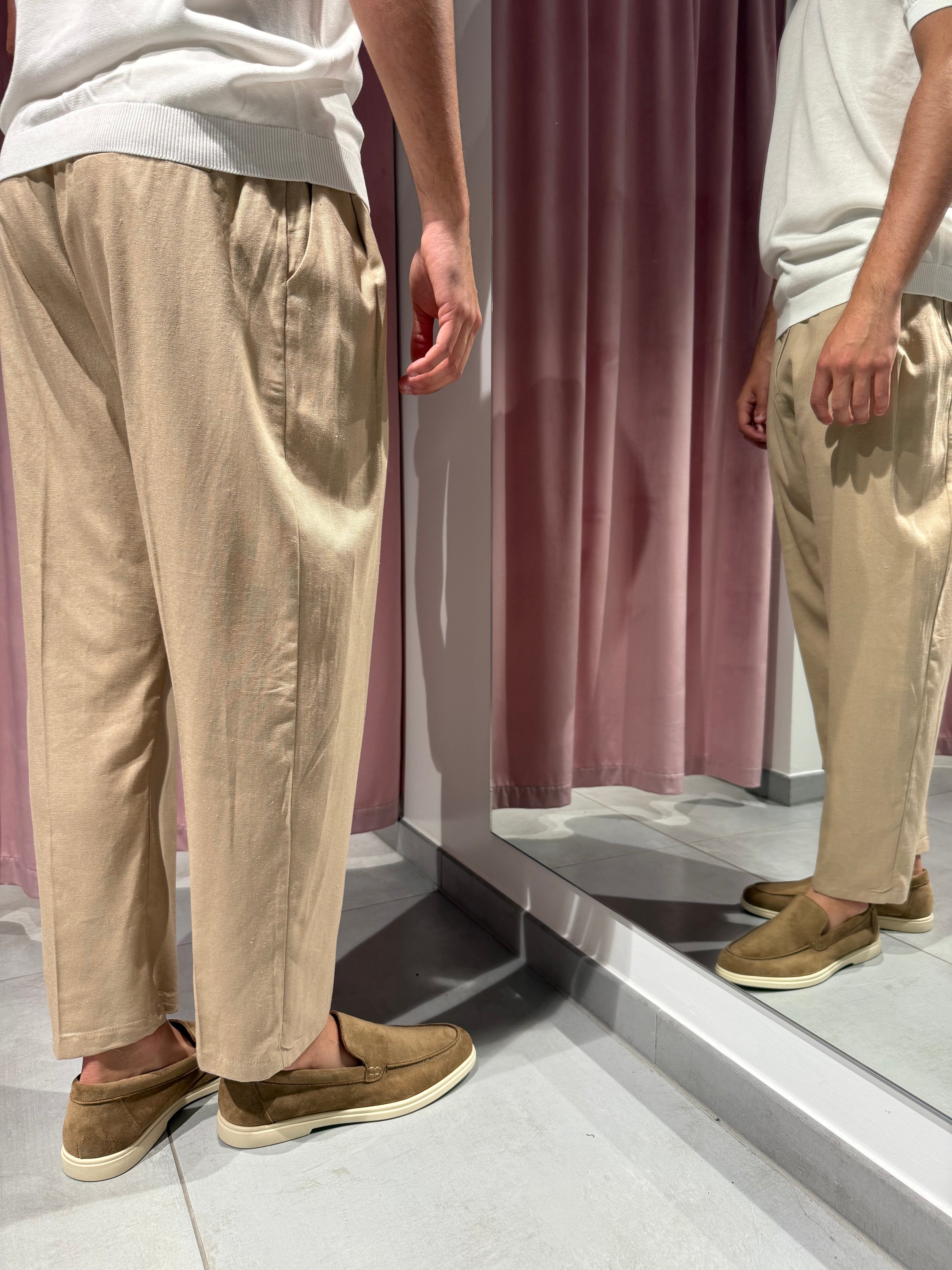 pantalone lino regular