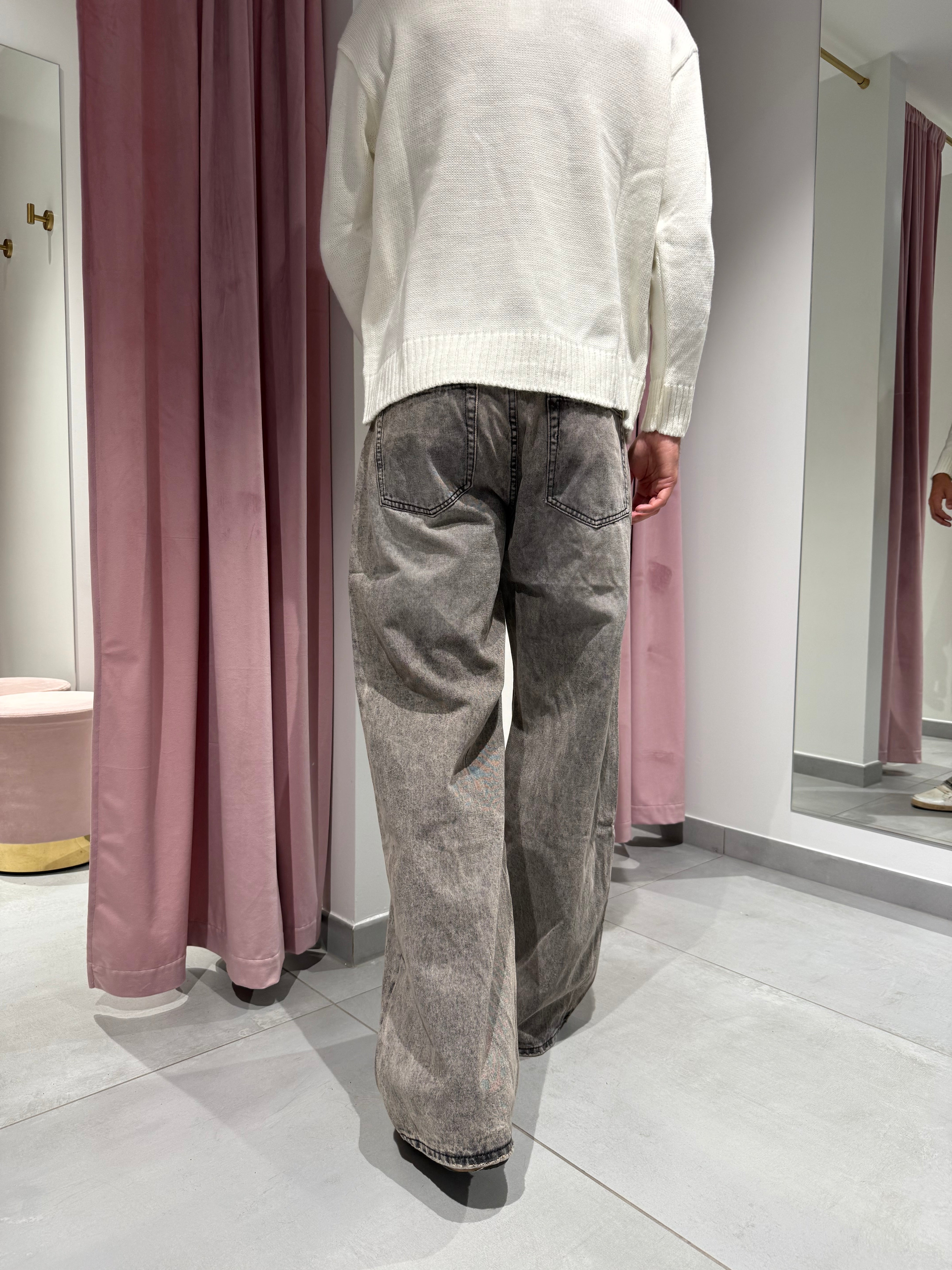 jeans baggy grigio