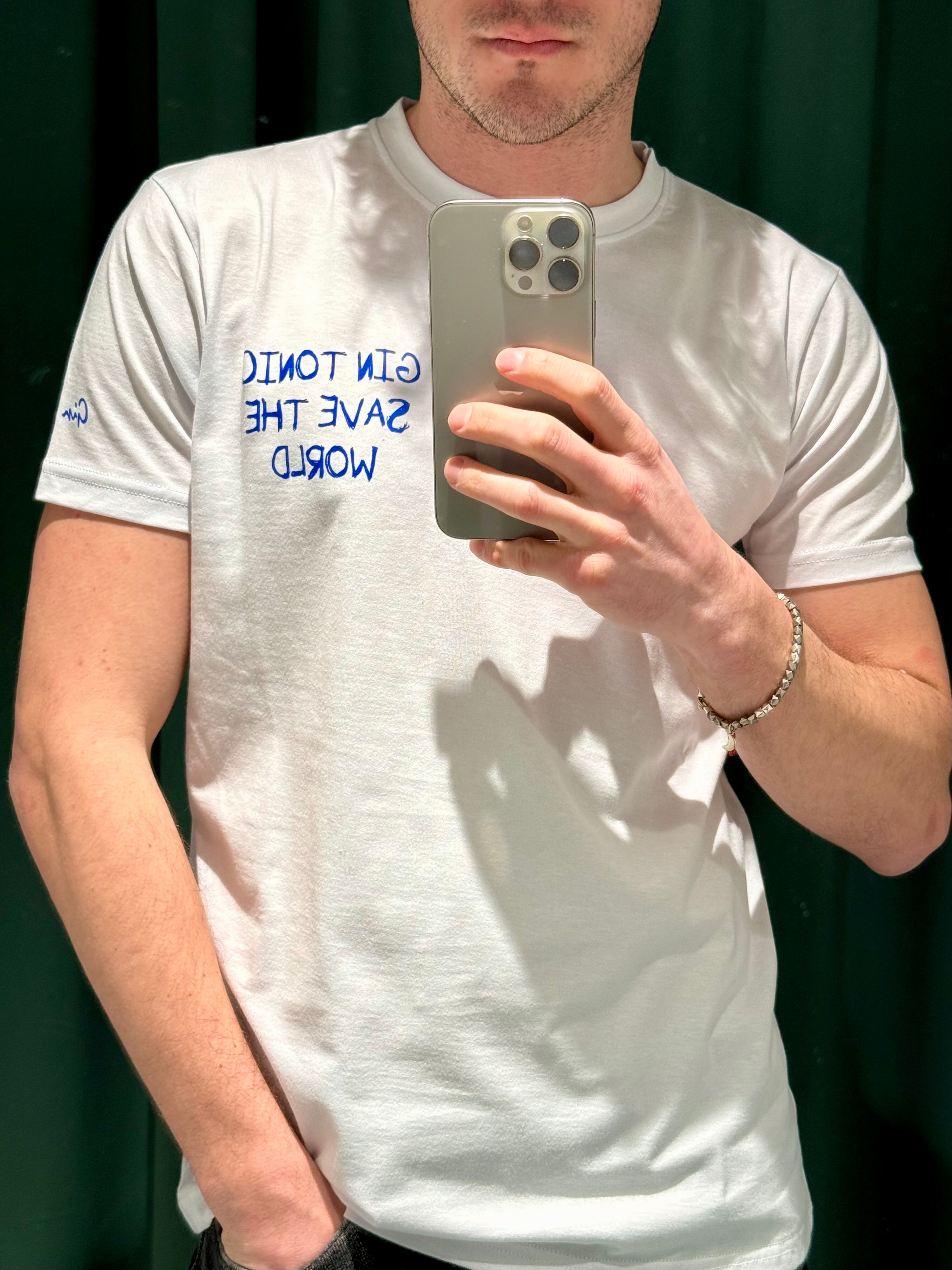 t-shirt gintonic save the worls