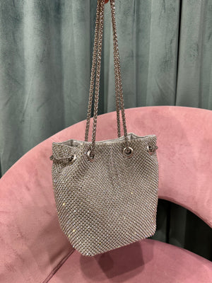 borsa secchiello strass